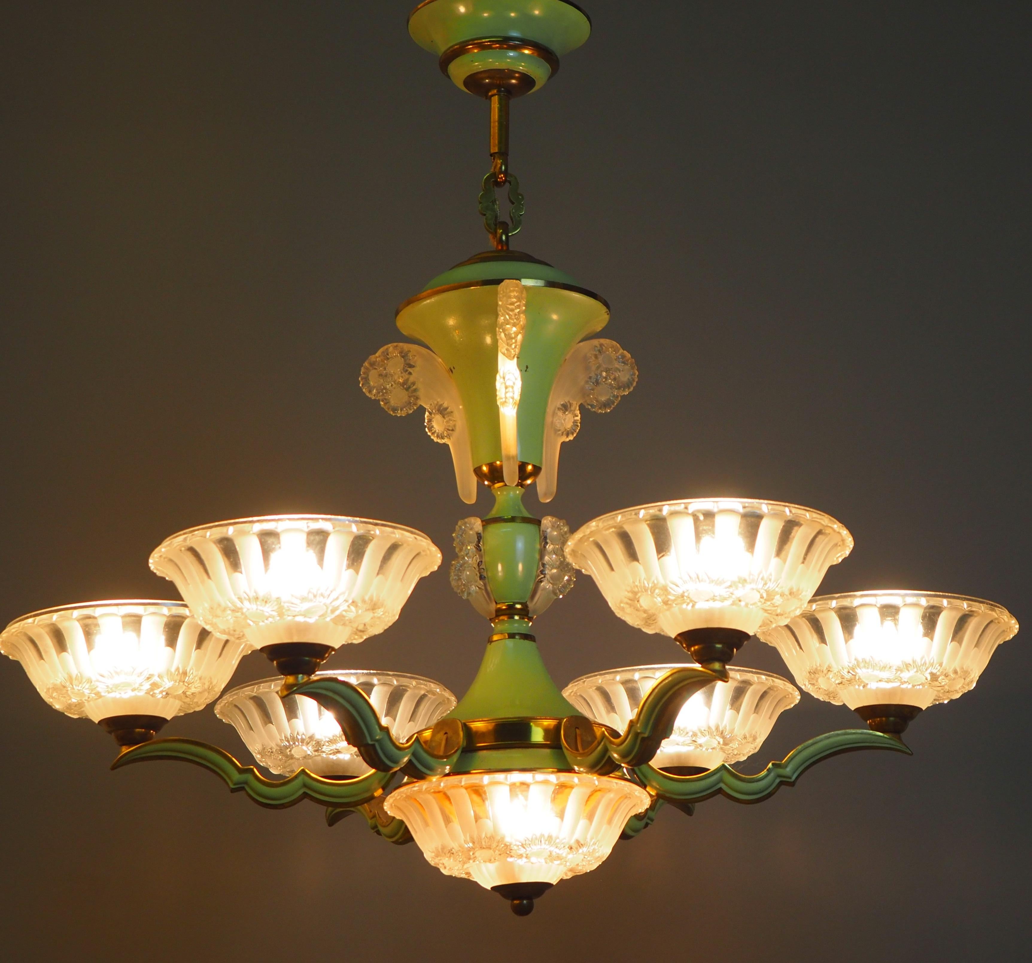 antique art deco chandelier