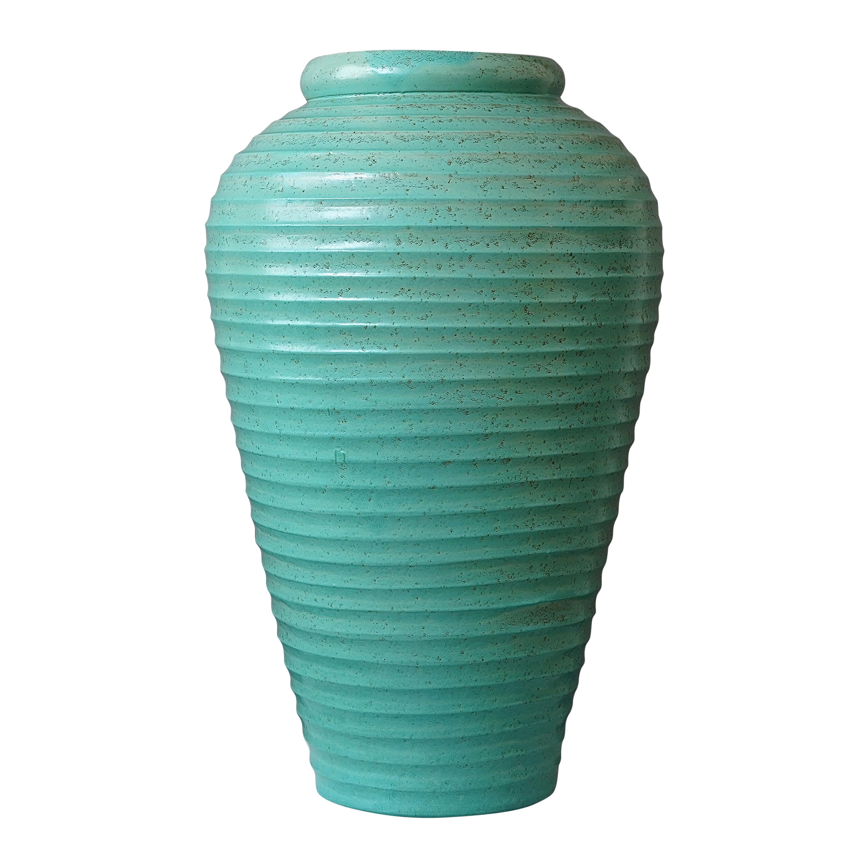 Grand vase de sol vert par Jerk Werkmaster pour Nittsjo, Suède, années 1950. en vente