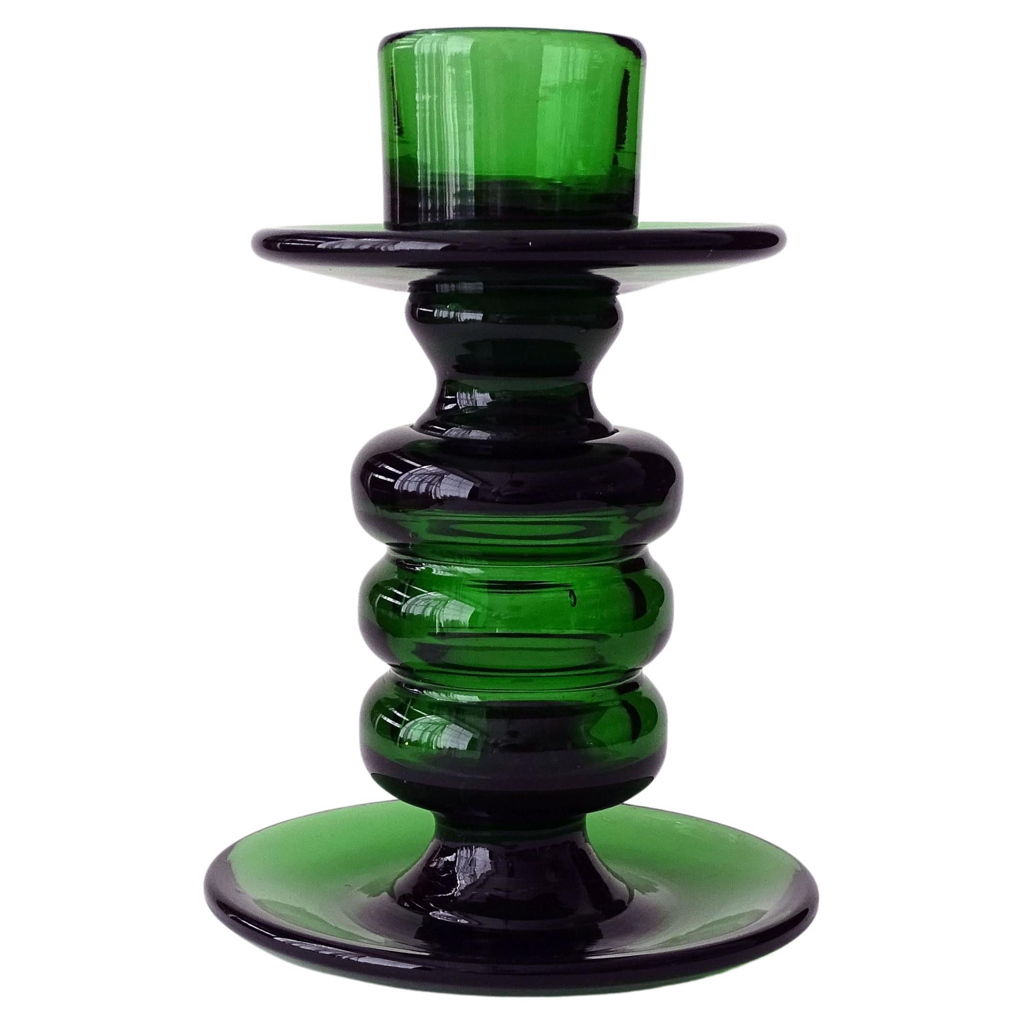 Grand chandelier en verre vert de Vetri Taddei di Empoli, Italie, années 1940