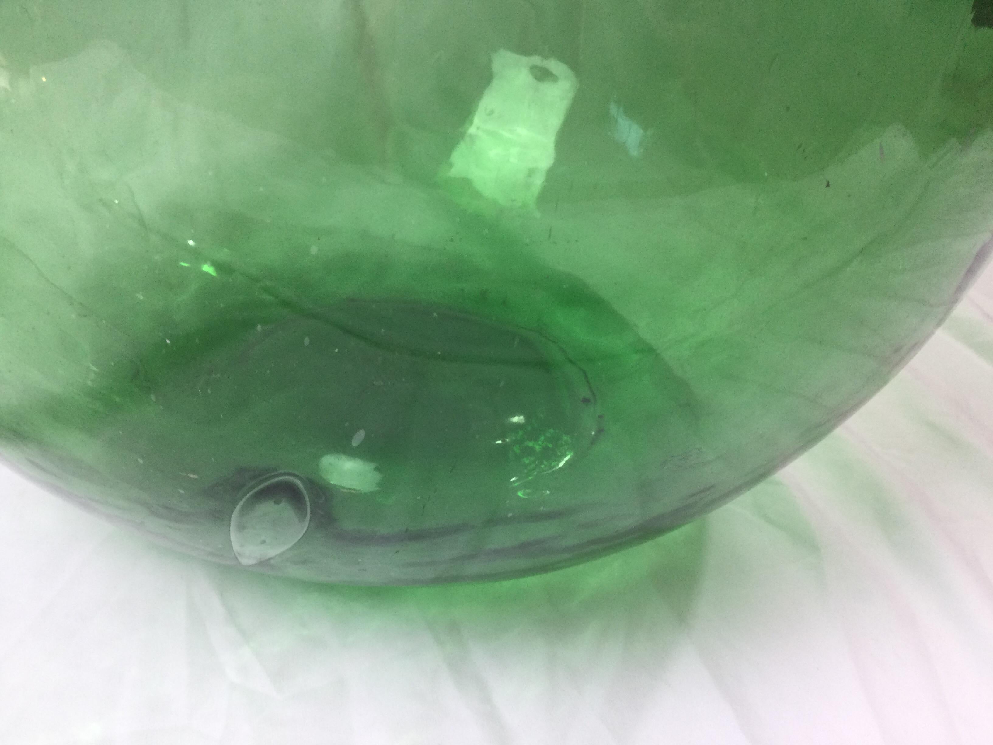 big green glass bottle