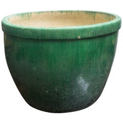 Large Green Glazed 16th-17th Century Chinese Fish Pot or Planter