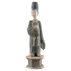 Large Green Glazed Court Figures, Ming Dynasty