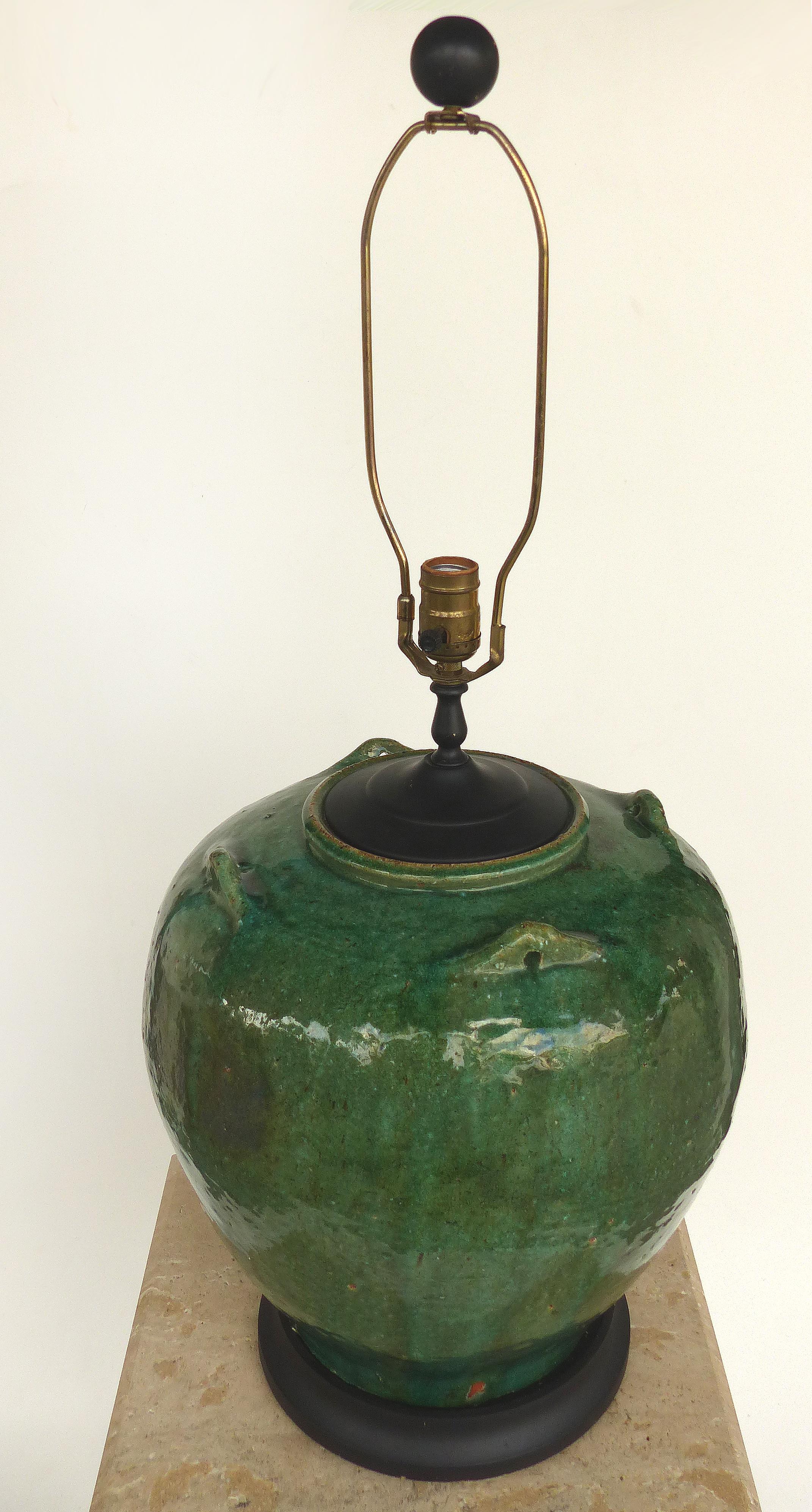 terra cotta vessel table lamp