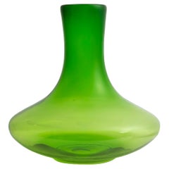 Large Green Handblown Glass Vase, Attributed to Reijmyre Glasbruk, Sweden, 1960s