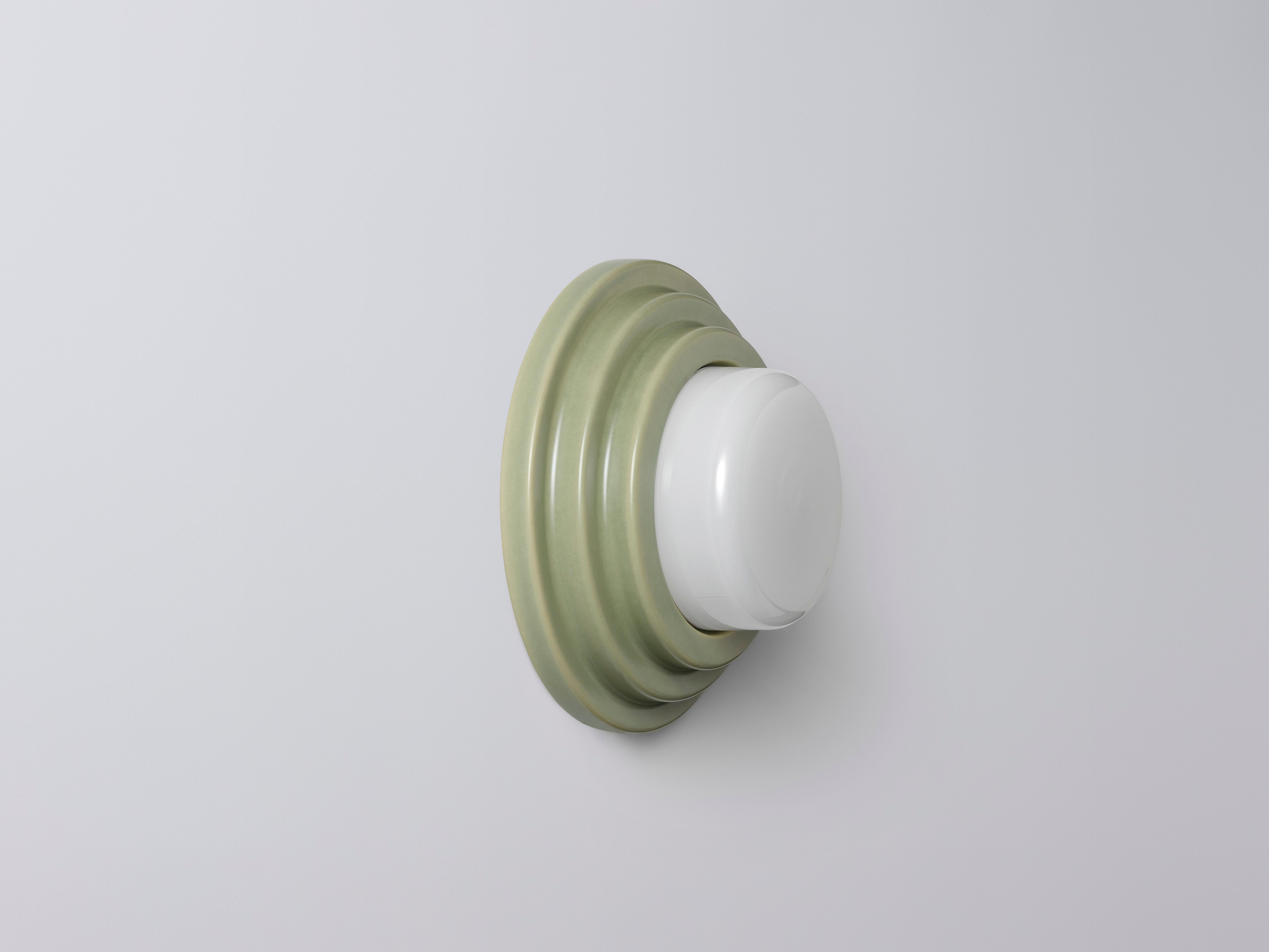 Post-Modern Large Green Honey Wall Sconce by Coco Flip For Sale