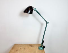 Large Green Industrial Workshop Table Lamp, 1960s