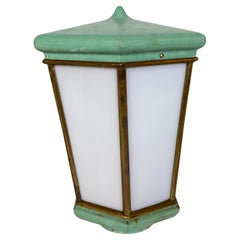 Large Green Lantern Table Lamp 