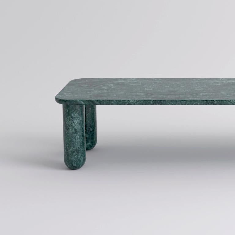 Moderne Grande table basse Sunday en marbre vert, Jean-Baptiste Souletie en vente