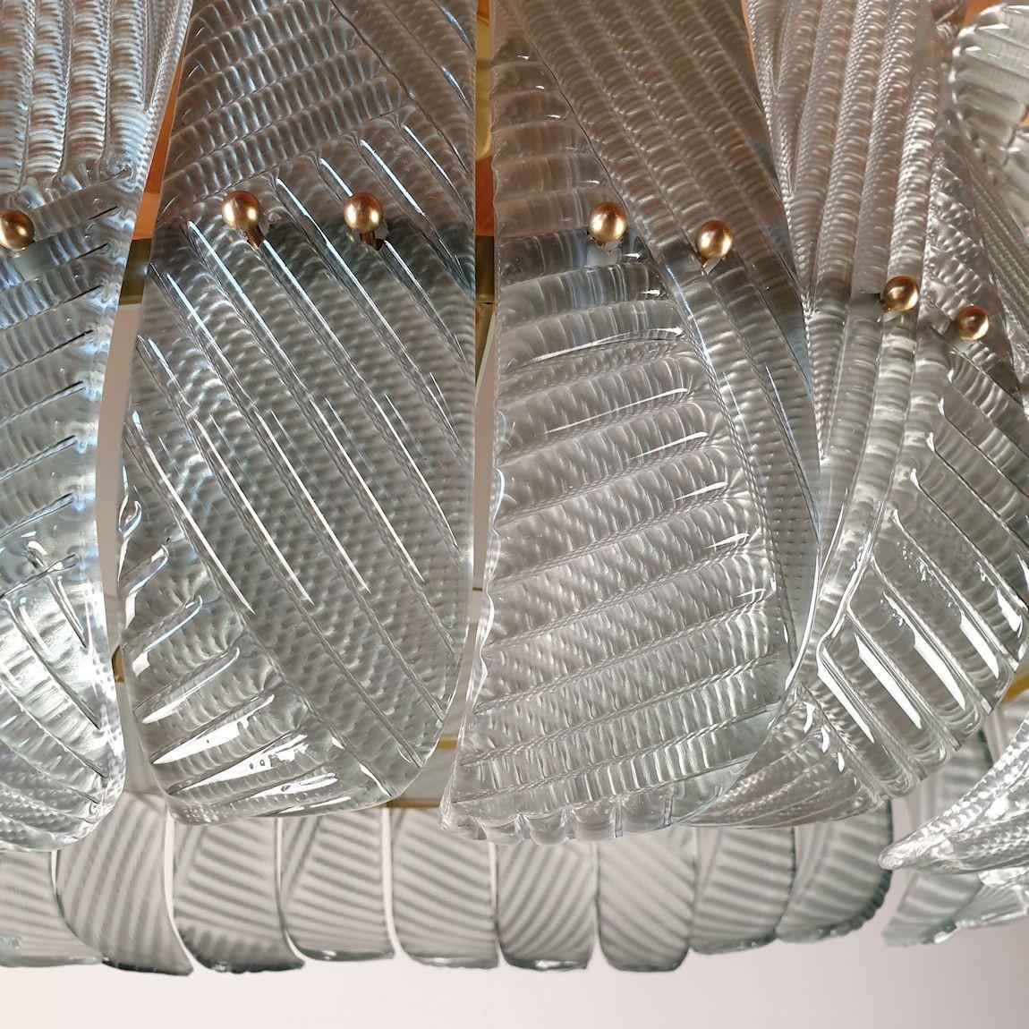 Grand lustre en verre de Murano vert, Italie en vente 3