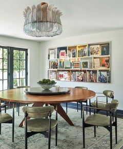 Large green Murano glass chandelier, Italy