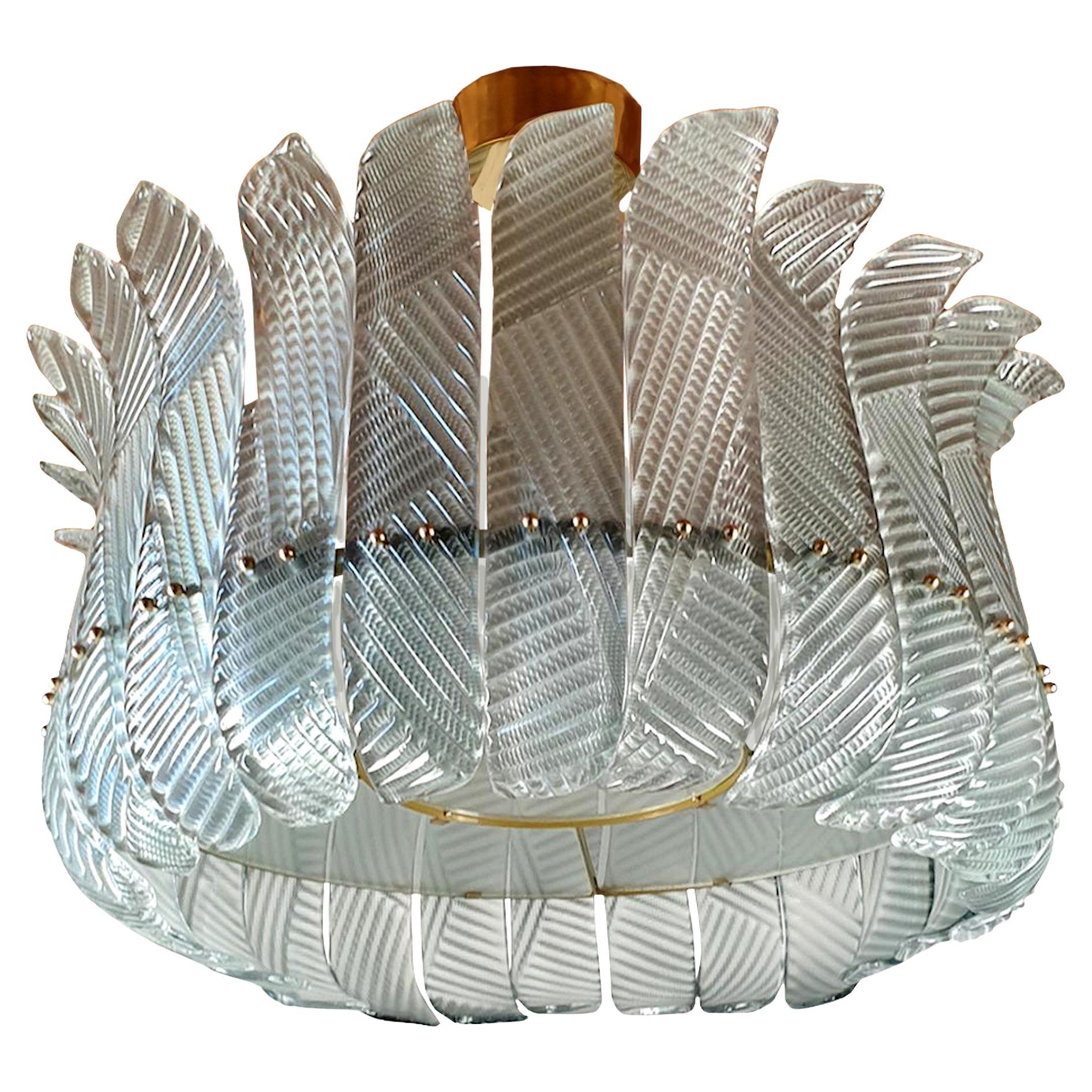 Grande lampadario in vetro di Murano verde, Italia