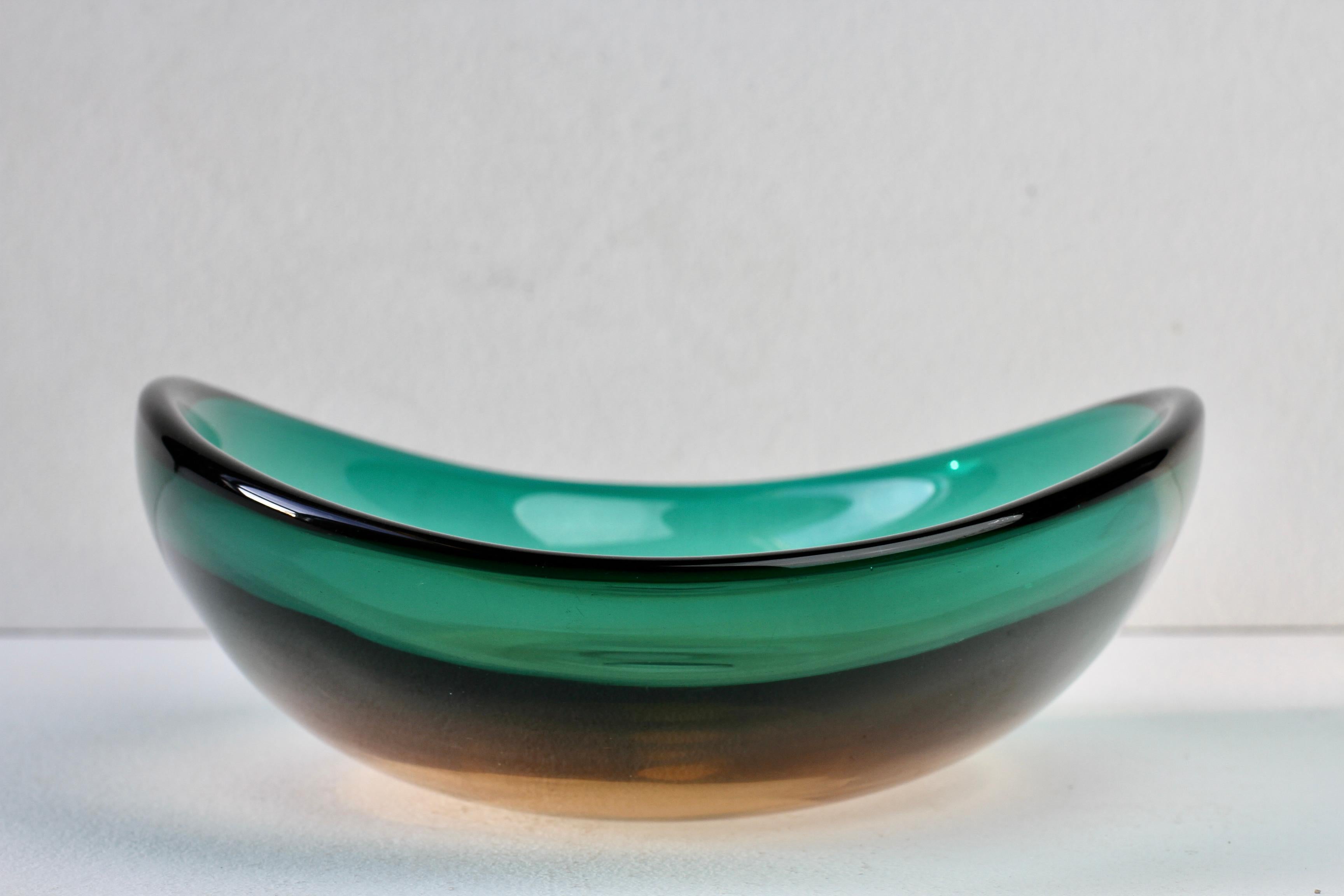 Grande piatto in vetro di Murano verde Flavio Poli per Seguso d'Arte Attribuito C.C. 1960 in vendita 9