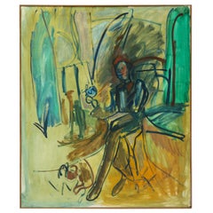 Large Green Painting circa 1960