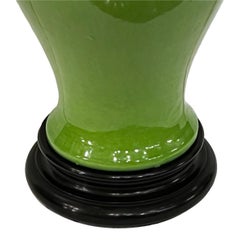 Lámpara grande de porcelana verde