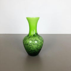 Large Green Vintage Pop Art Opaline Florence Vase Design, Italy No. 2