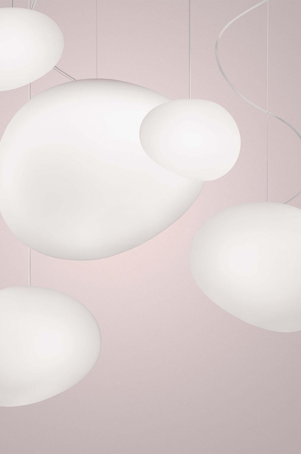 Large 'Gregg' Handblown Glass Pendant for Foscarini In New Condition For Sale In Glendale, CA
