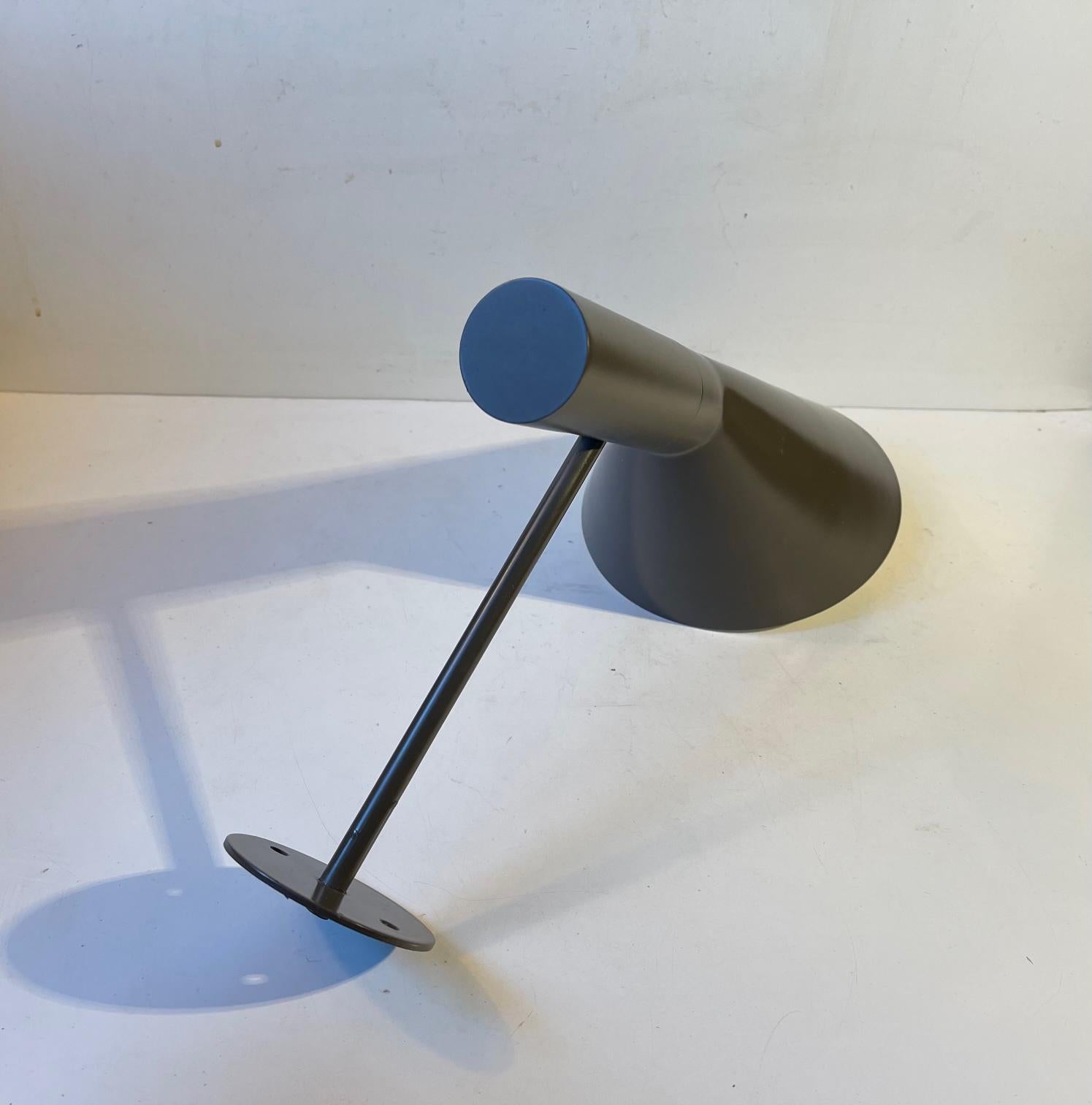 Danish Large Grey AJ Wall Lamp by Arne Jacobsen for Louis Poulsen, 1960s For Sale