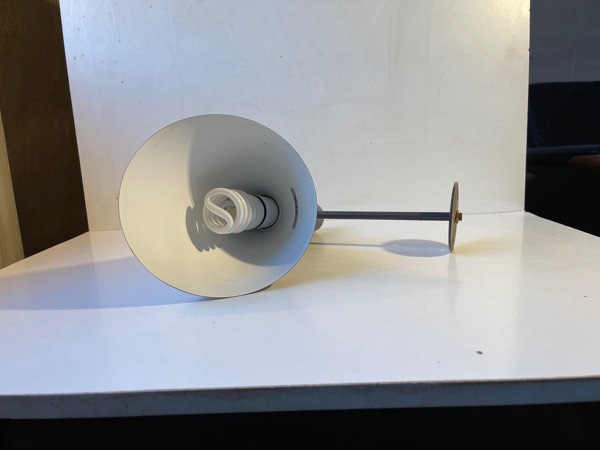 Powder-Coated Large Grey AJ Wall Lamp by Arne Jacobsen for Louis Poulsen, 1960s For Sale