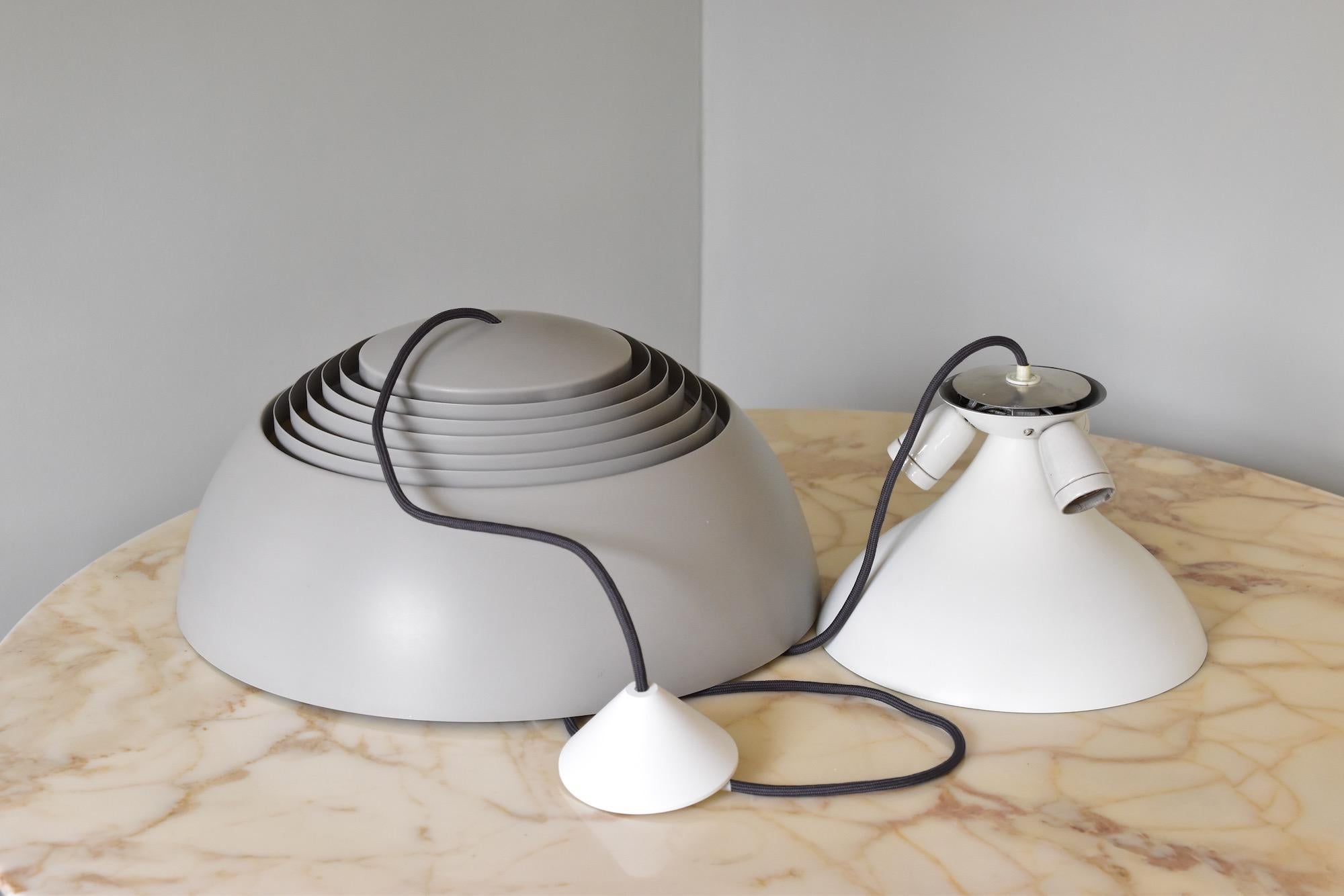 Late 20th Century Large Grey Arne Jacobsen AJ Royal Pendant Lamp by Louis Poulsen, Denmark