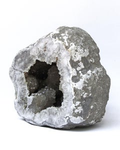Grand quartz gris Druzy Keokuk Geode