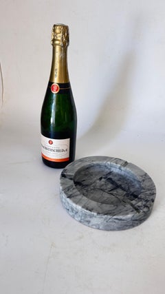 Large Grey Marble Ashtray – Italian Mid-Century – Sculptural Object or Catchall