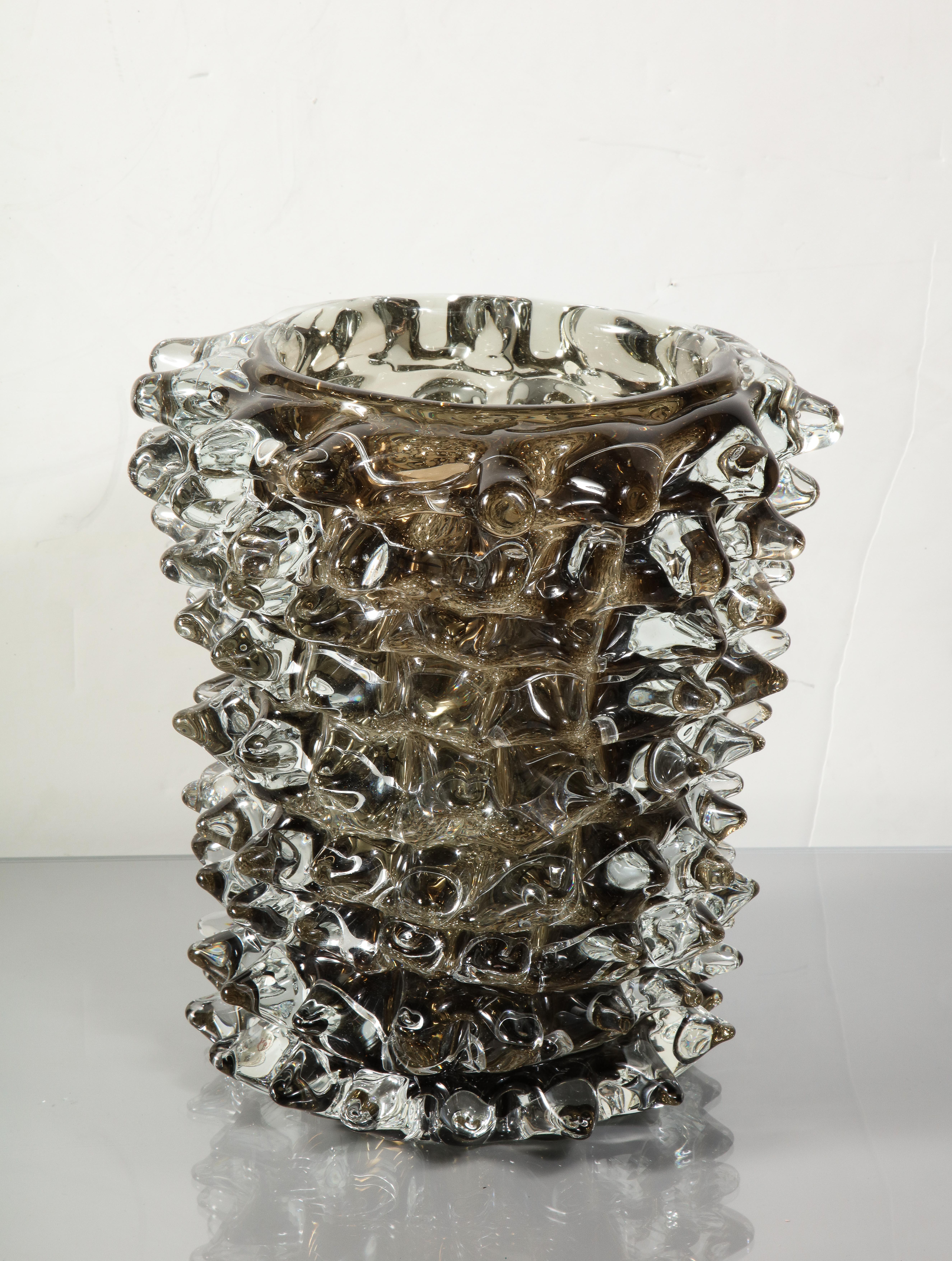 spikey glass vase