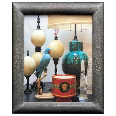 Large Grey Shagreen Frame