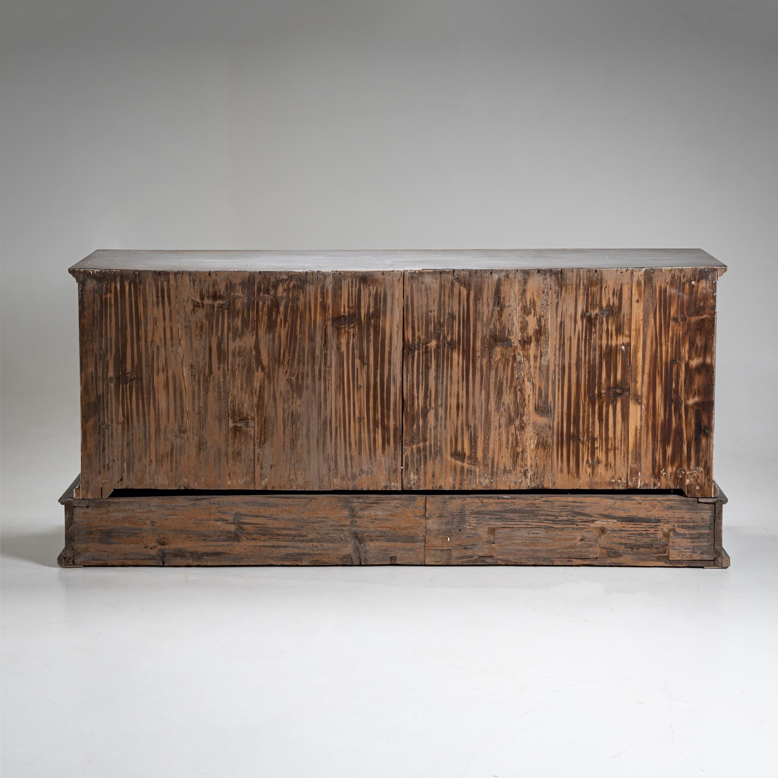 Wood Large grey Sideboard, 18th Century