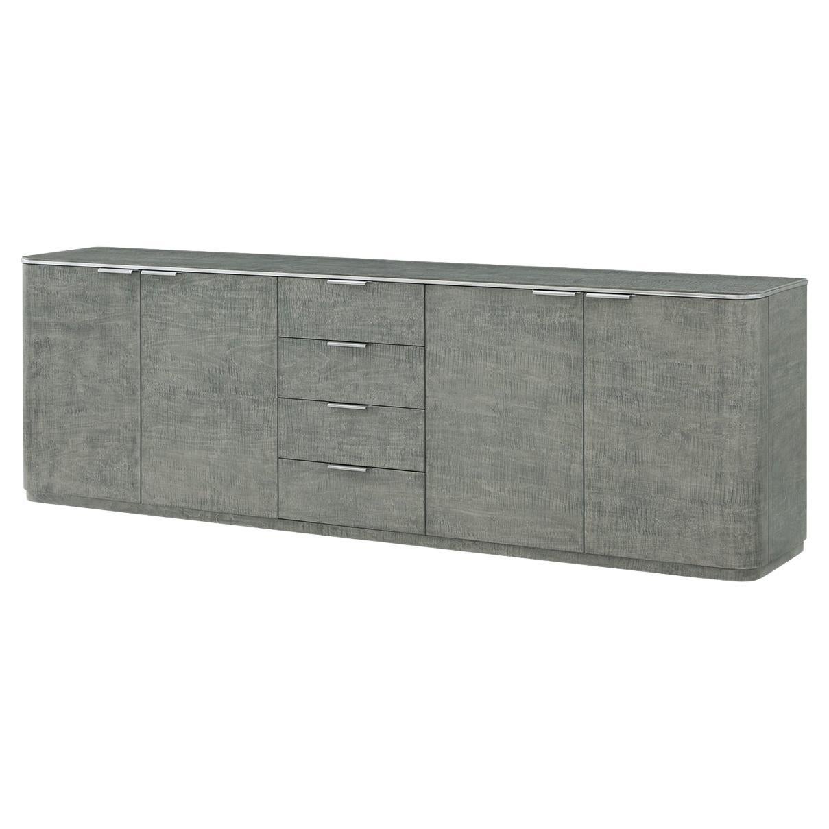 Großes vergrautes Art Deco Sideboard