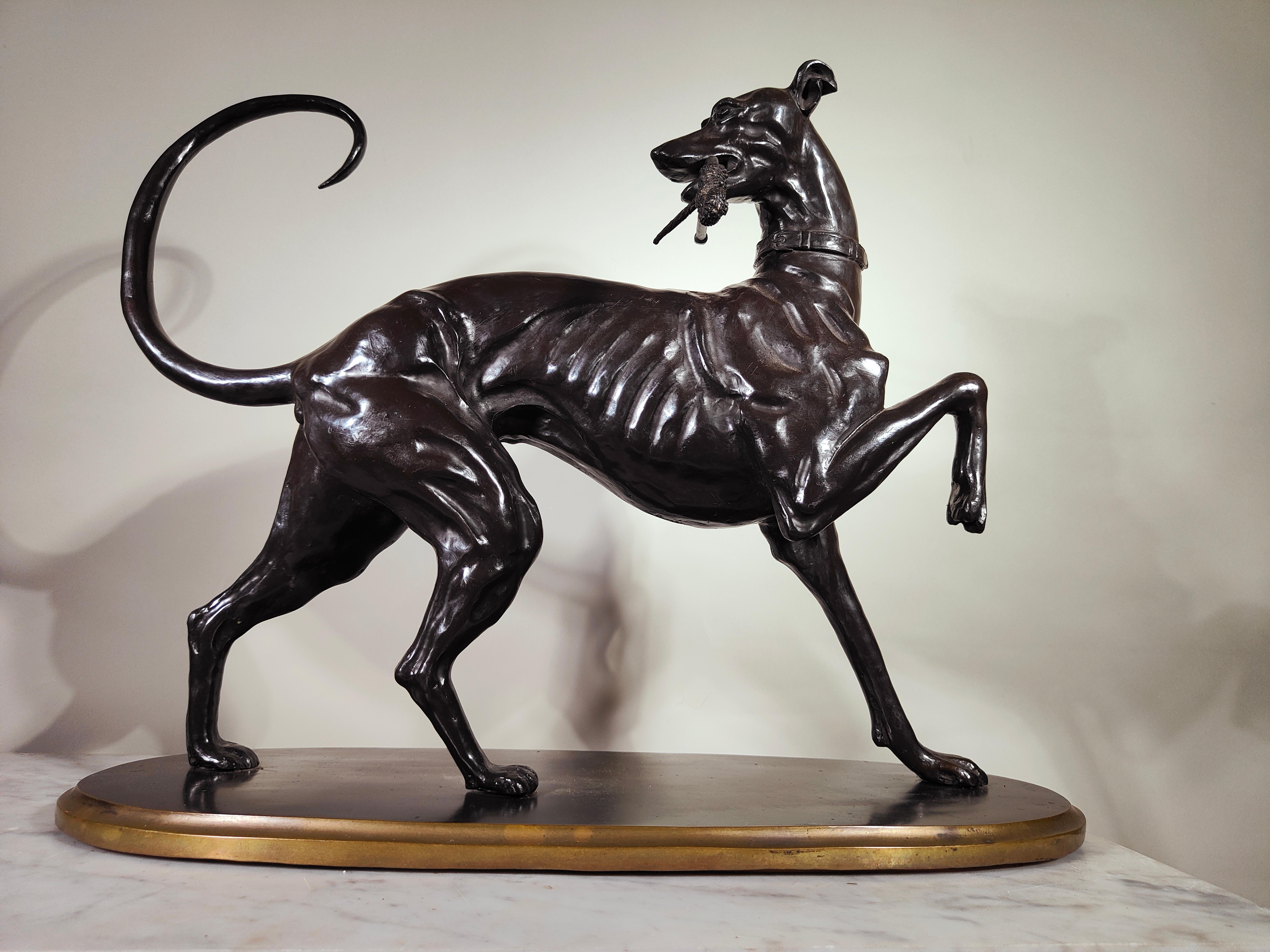 large greyhound statue