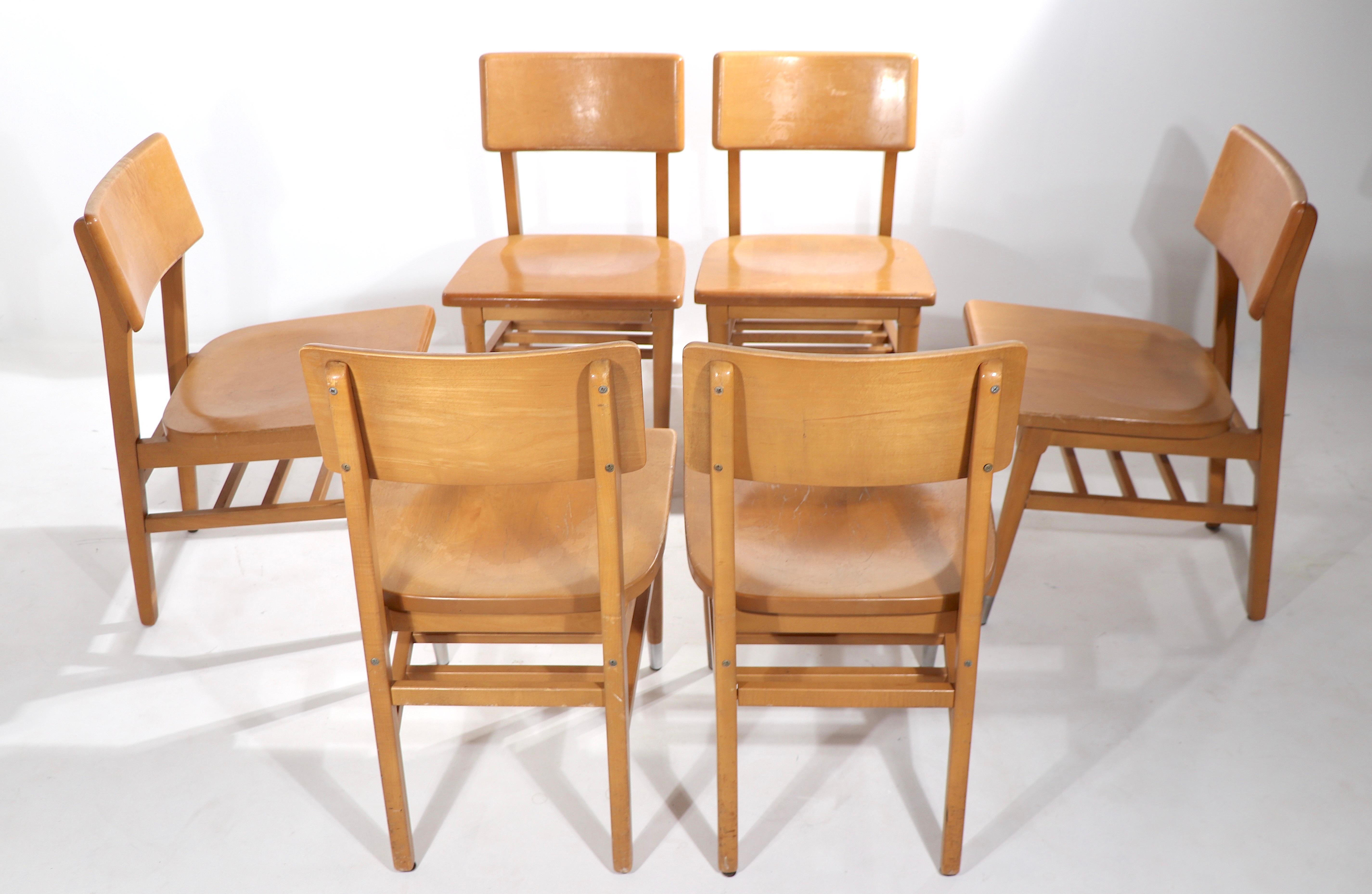 Large Group 50 Pc. Mid Century Cafe Dining Chairs After McCobb 3
