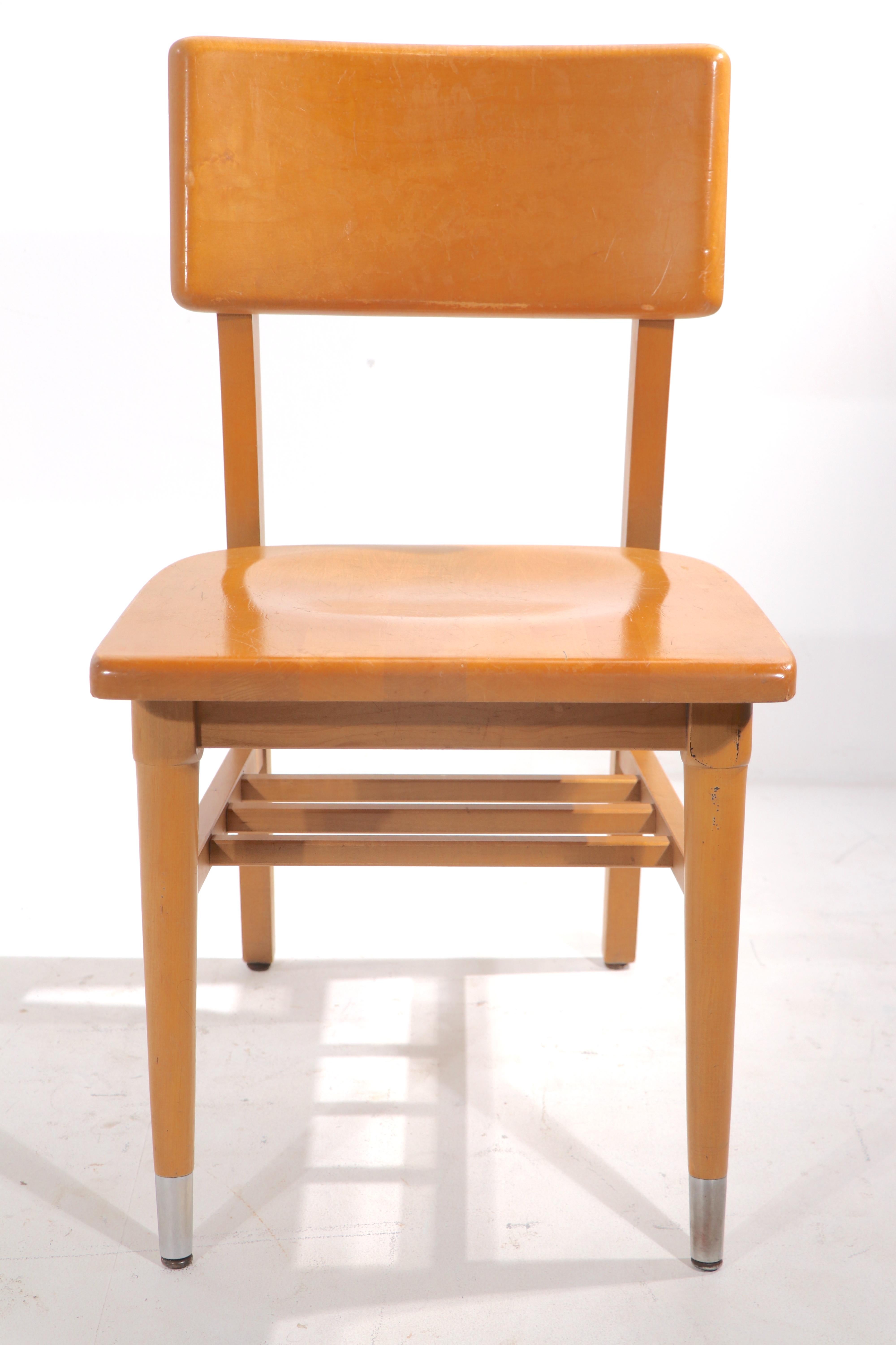 Mid-20th Century Large Group 50 Pc. Mid Century Cafe Dining Chairs After McCobb