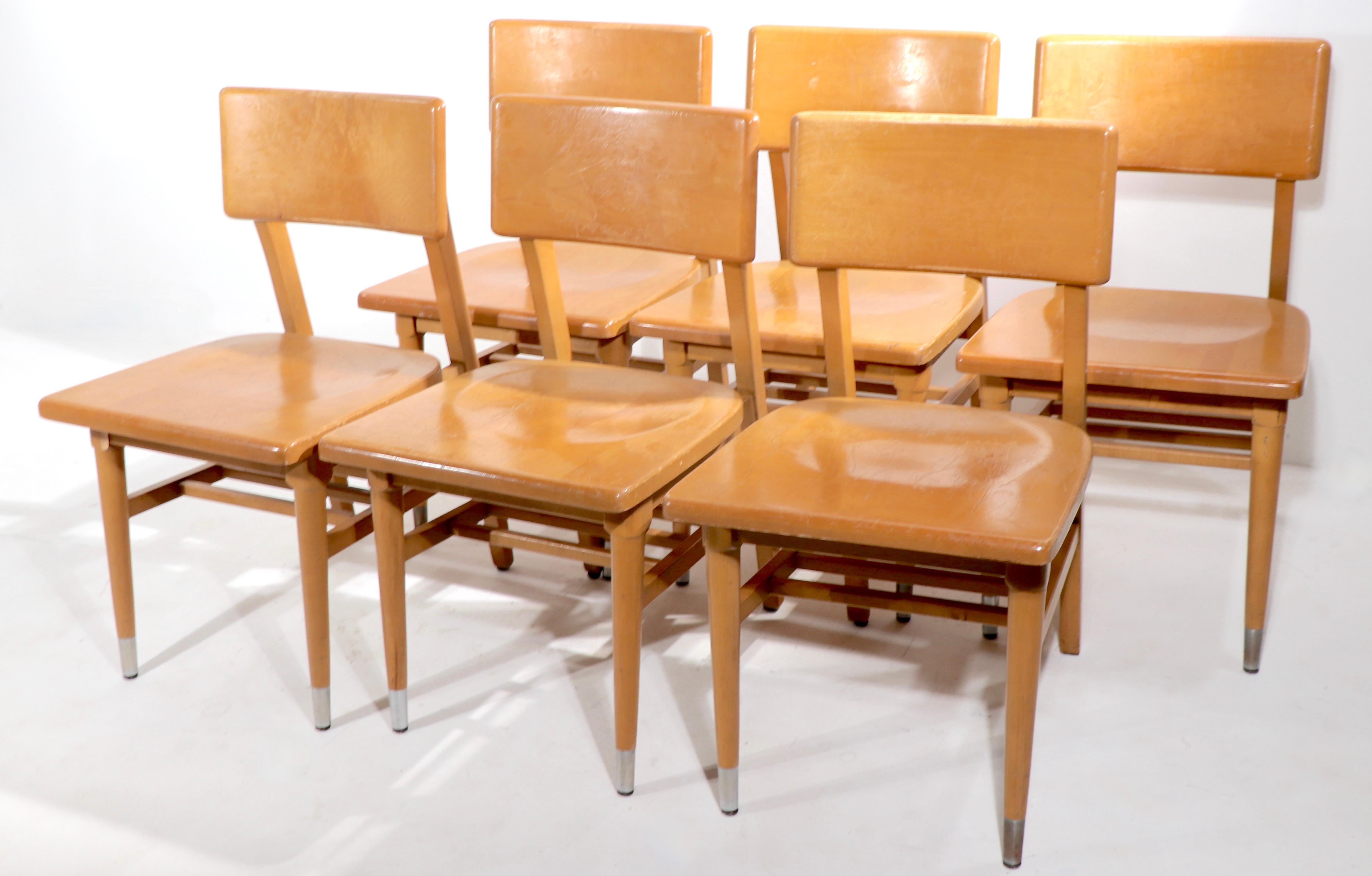Large Group 50 Pc. Mid Century Cafe Dining Chairs After McCobb 1