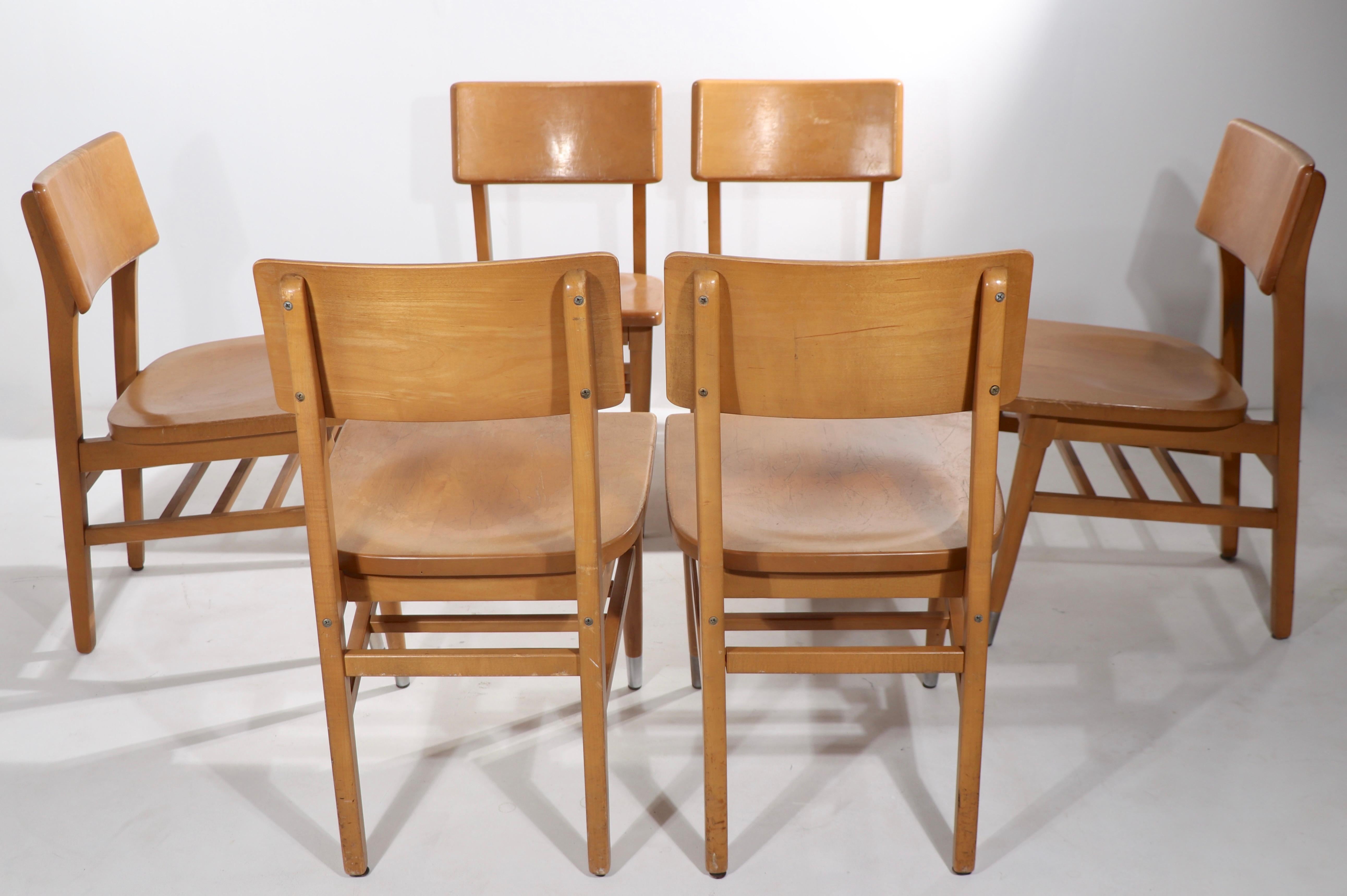 Large Group 50 Pc. Mid Century Cafe Dining Chairs After McCobb 2
