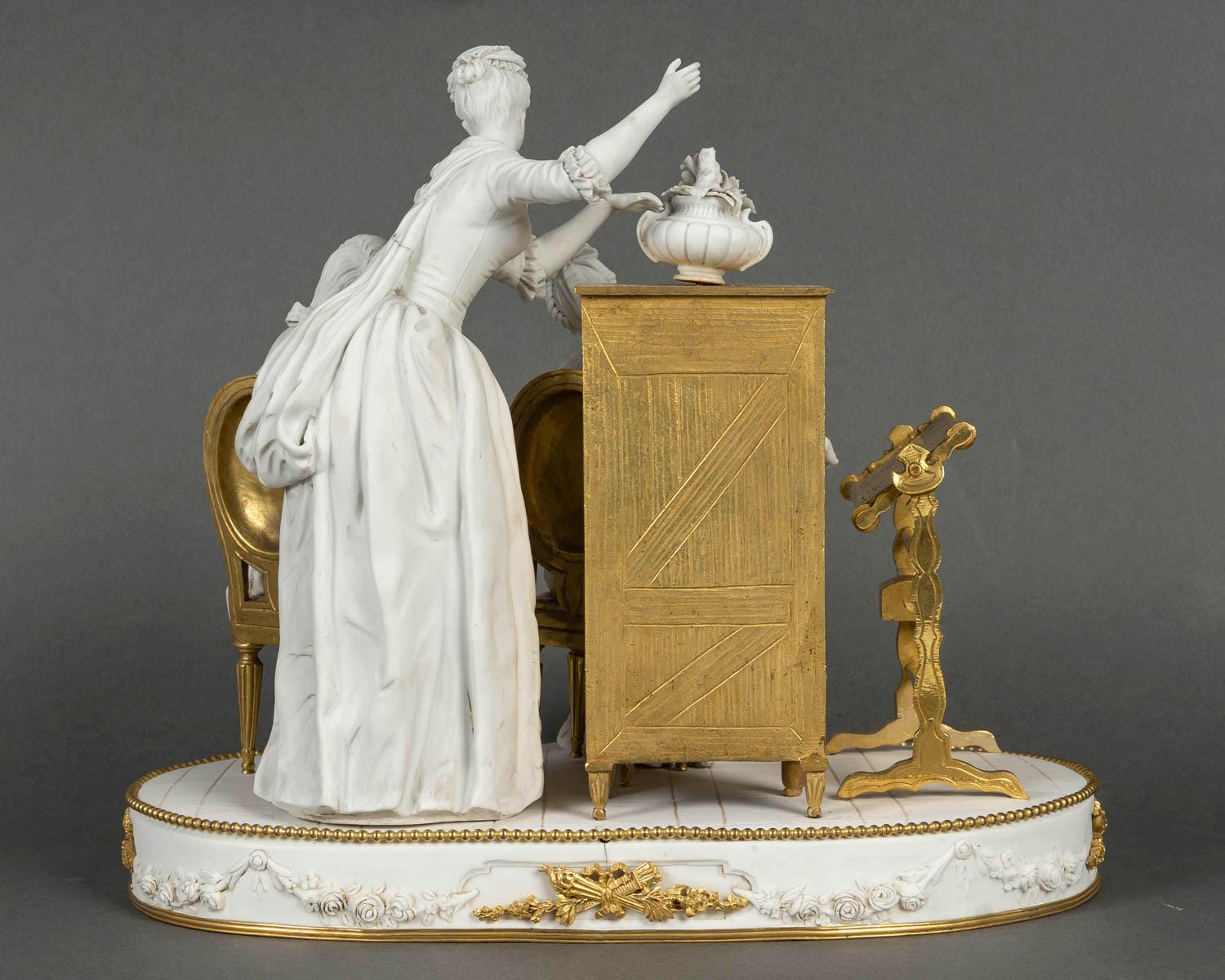 Large Group in Biscuit and Gilt Bronze, Sèvres Manufactory, Napoleon III Period. For Sale 3