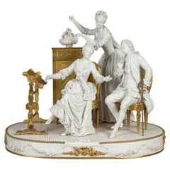 Large Group in Biscuit and Gilt Bronze, Sèvres Manufactory, Napoleon III Period.