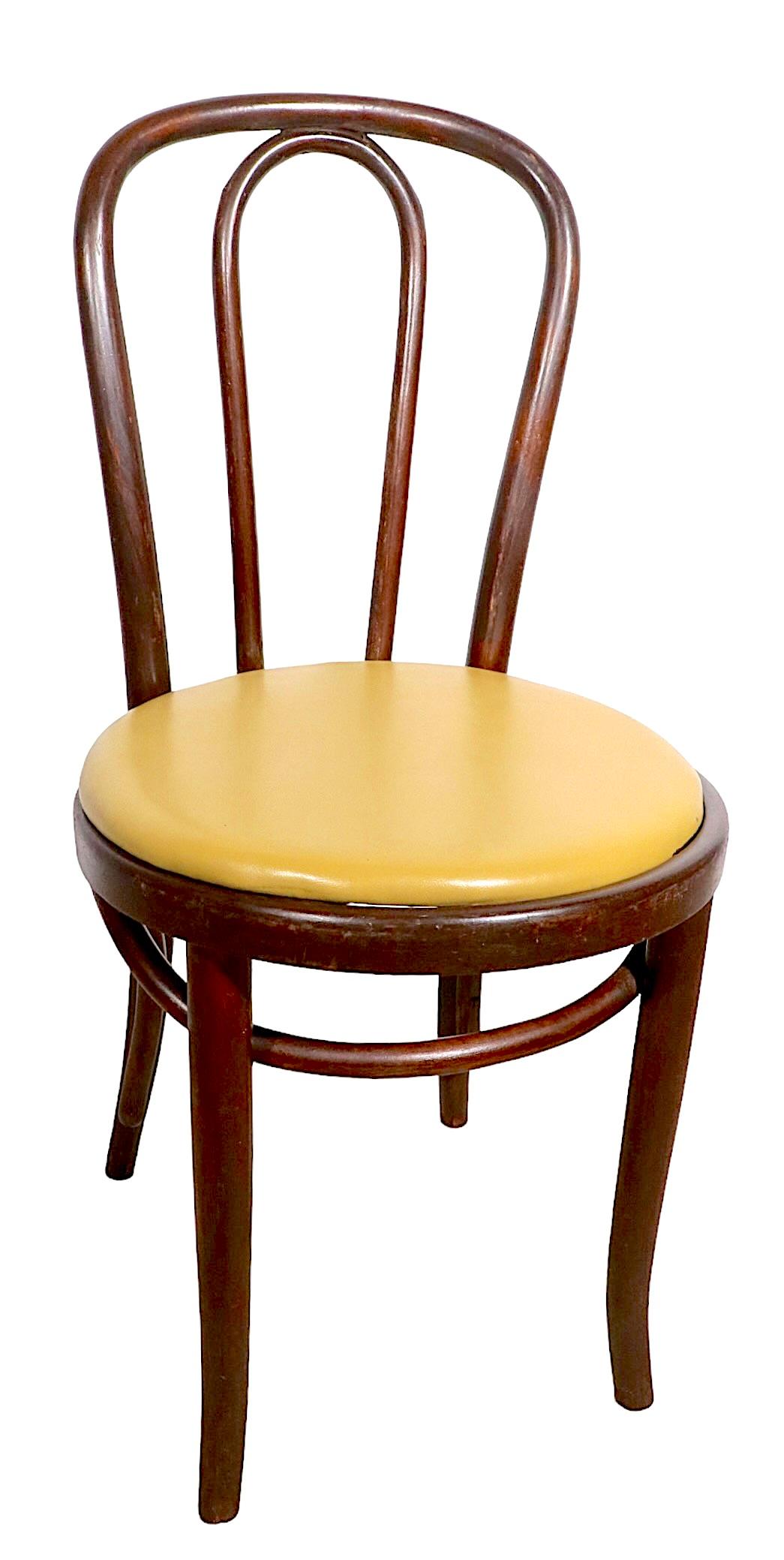Large Group of 10 Cafe, Bistro, Dining Chairs att. to Thonet 4