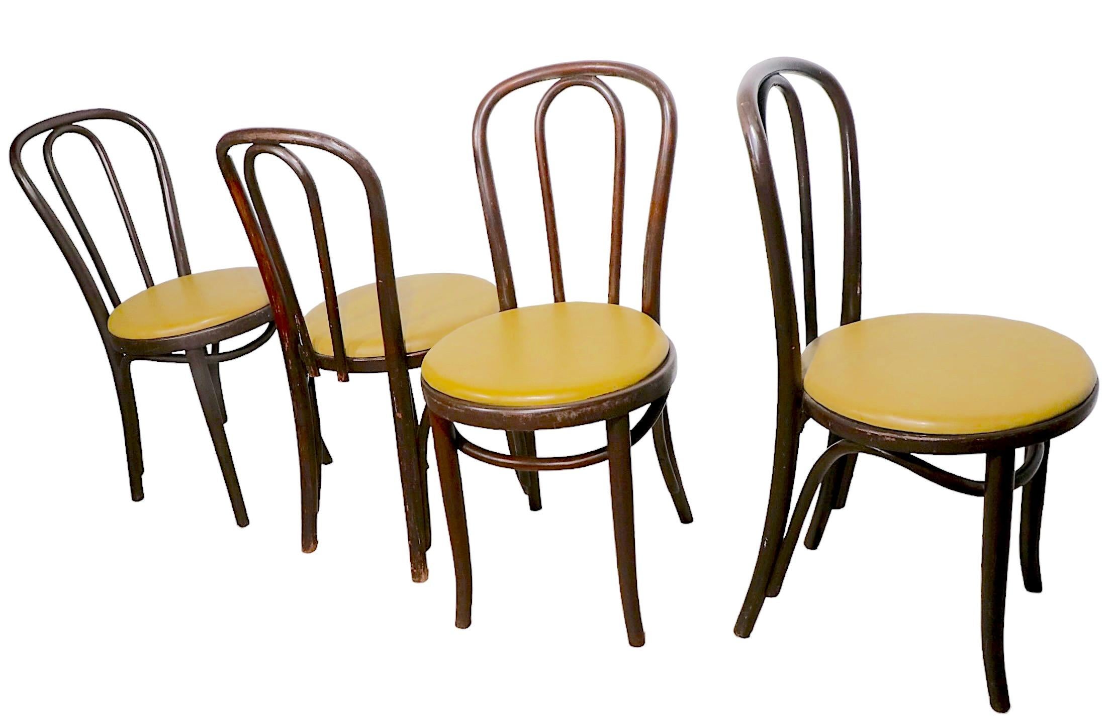 Austrian Large Group of 10 Cafe, Bistro, Dining Chairs att. to Thonet
