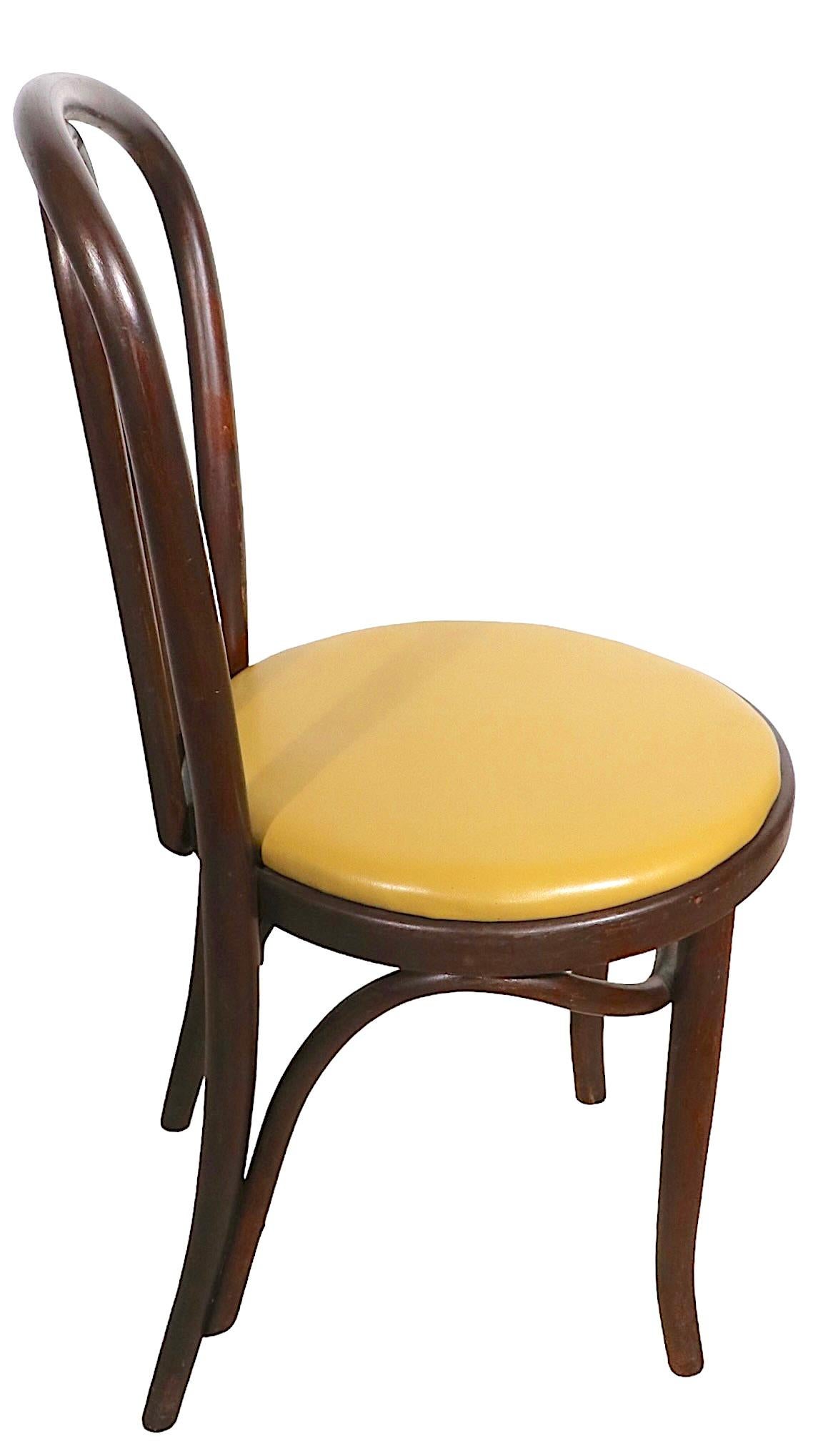 Upholstery Large Group of 10 Cafe, Bistro, Dining Chairs att. to Thonet