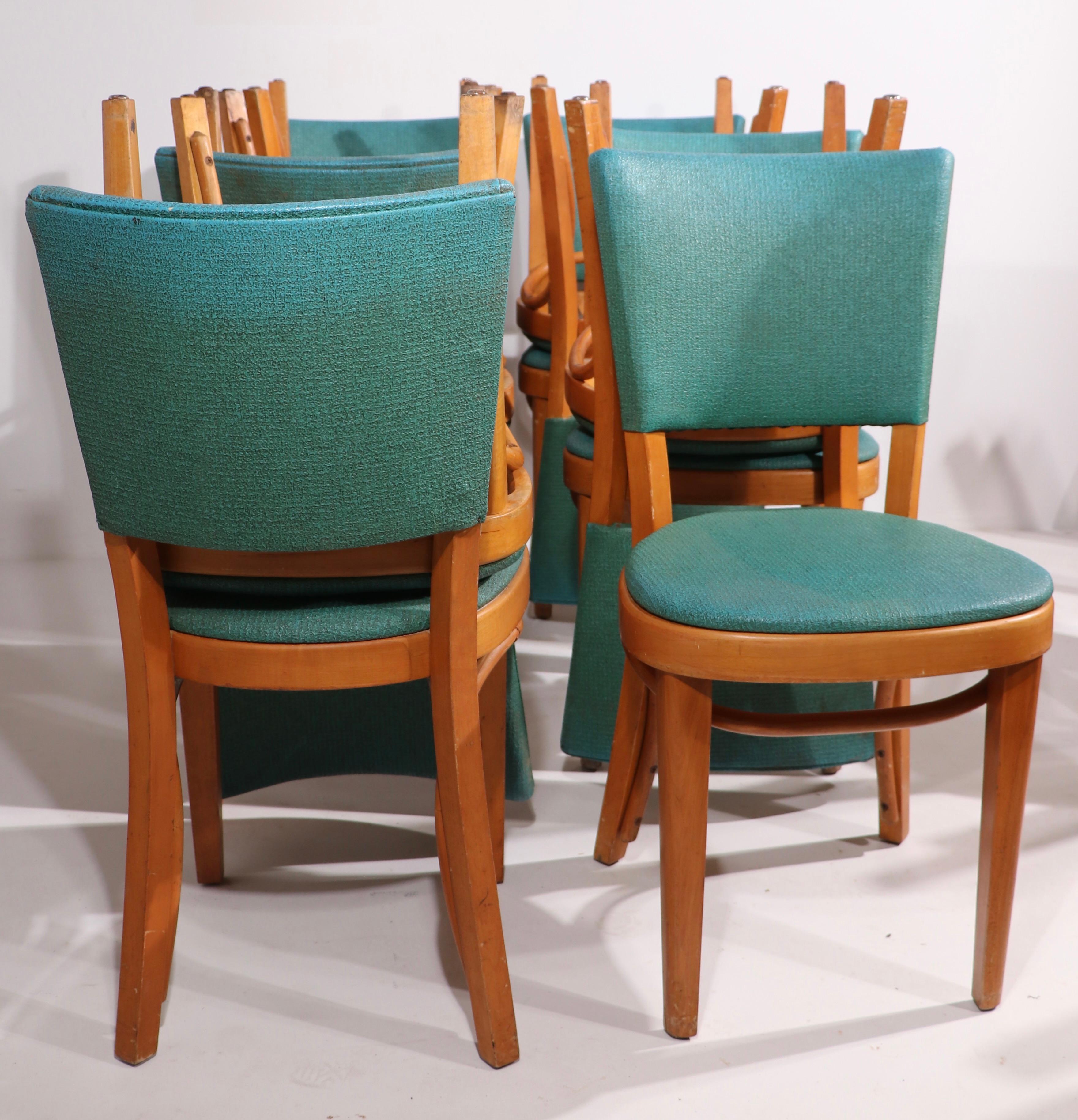 Large Group of  Mid Century Thonet Dining Cafe Chairs 46 pcs. available 8