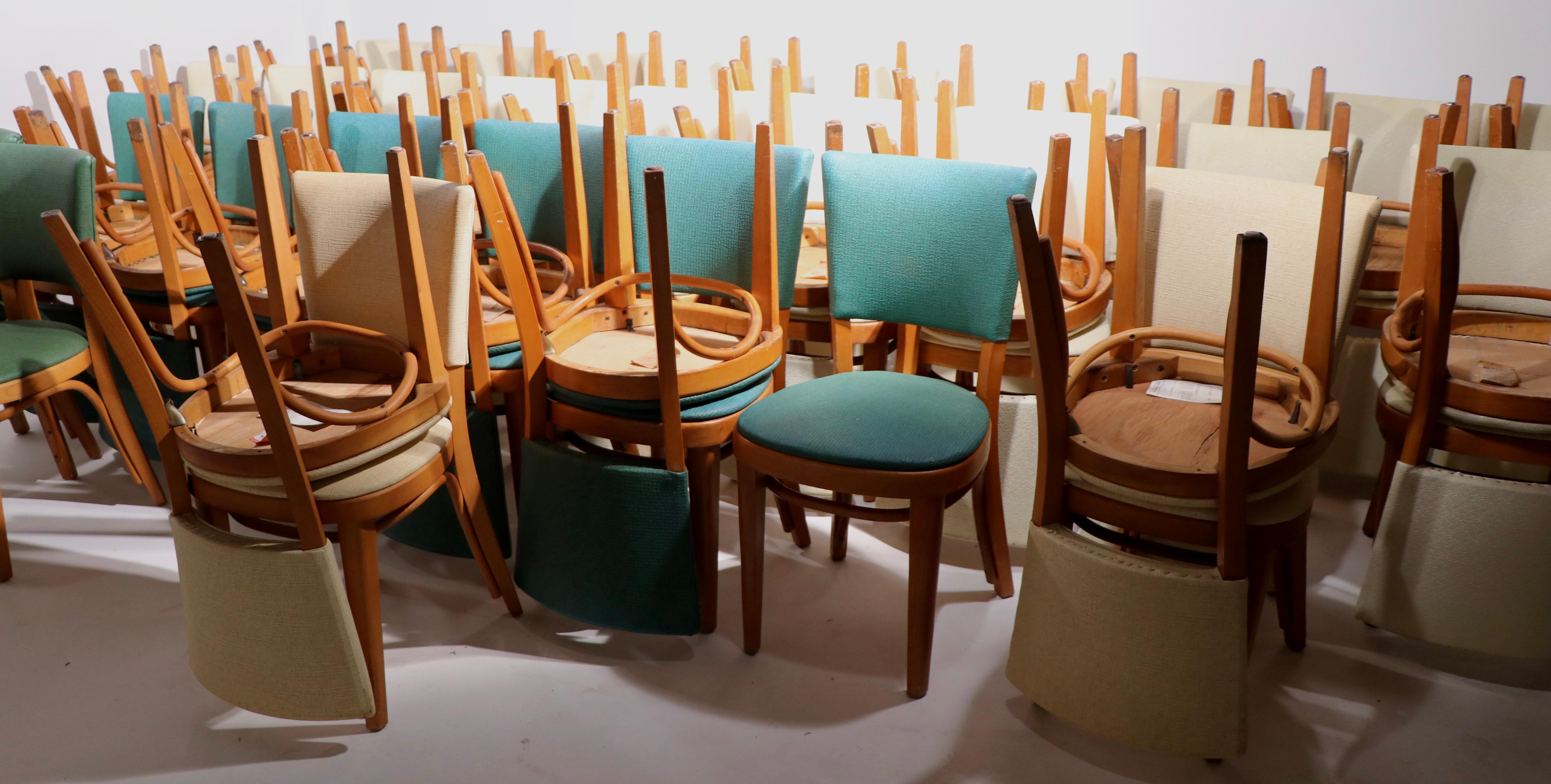 Mid-Century Modern Large Group of  Mid Century Thonet Dining Cafe Chairs 46 pcs. available