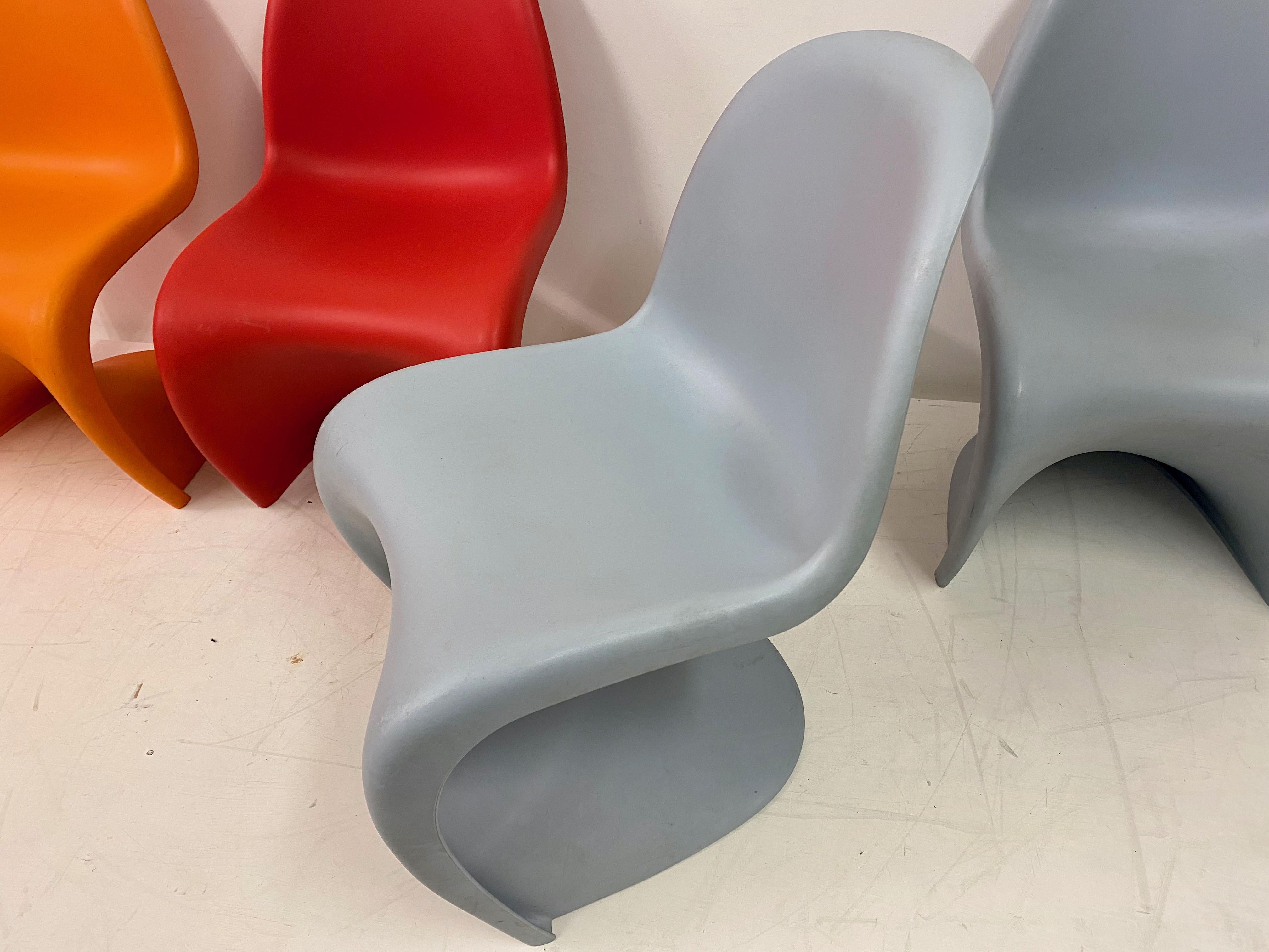 Large Group of Verner Panton S Chairs for Vitra 3