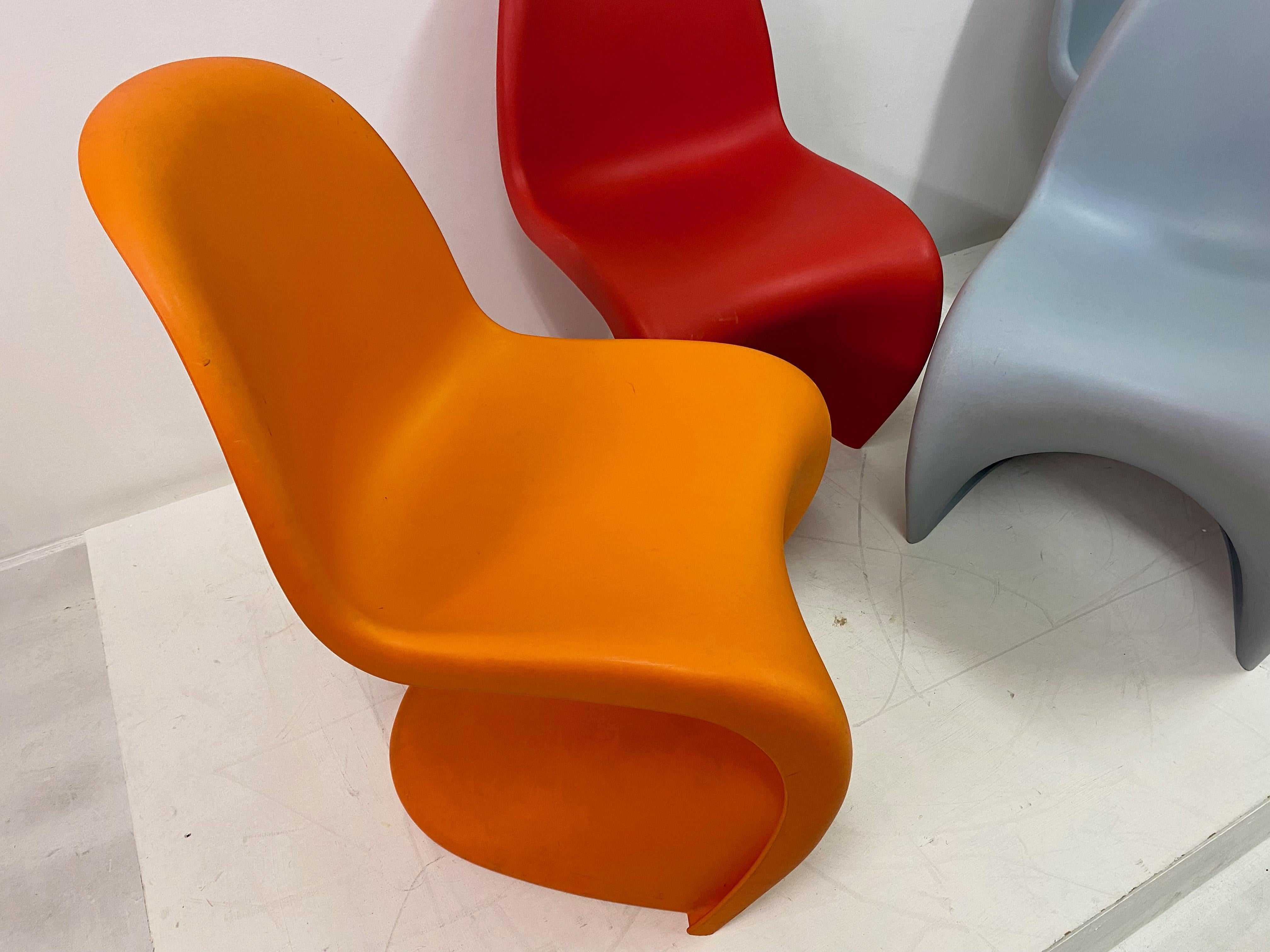Large Group of Verner Panton S Chairs for Vitra 4