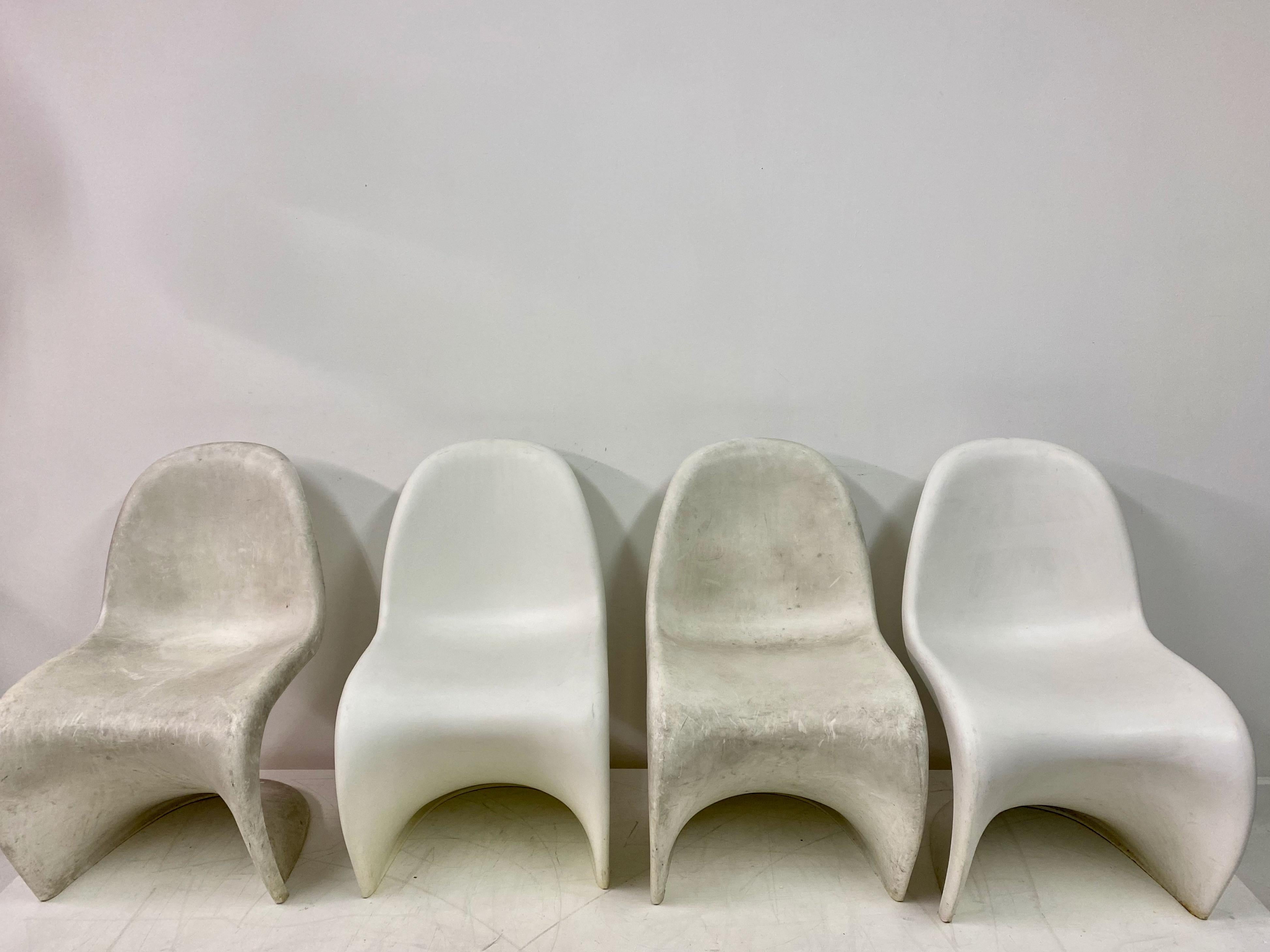 Large Group of Verner Panton S Chairs for Vitra 5