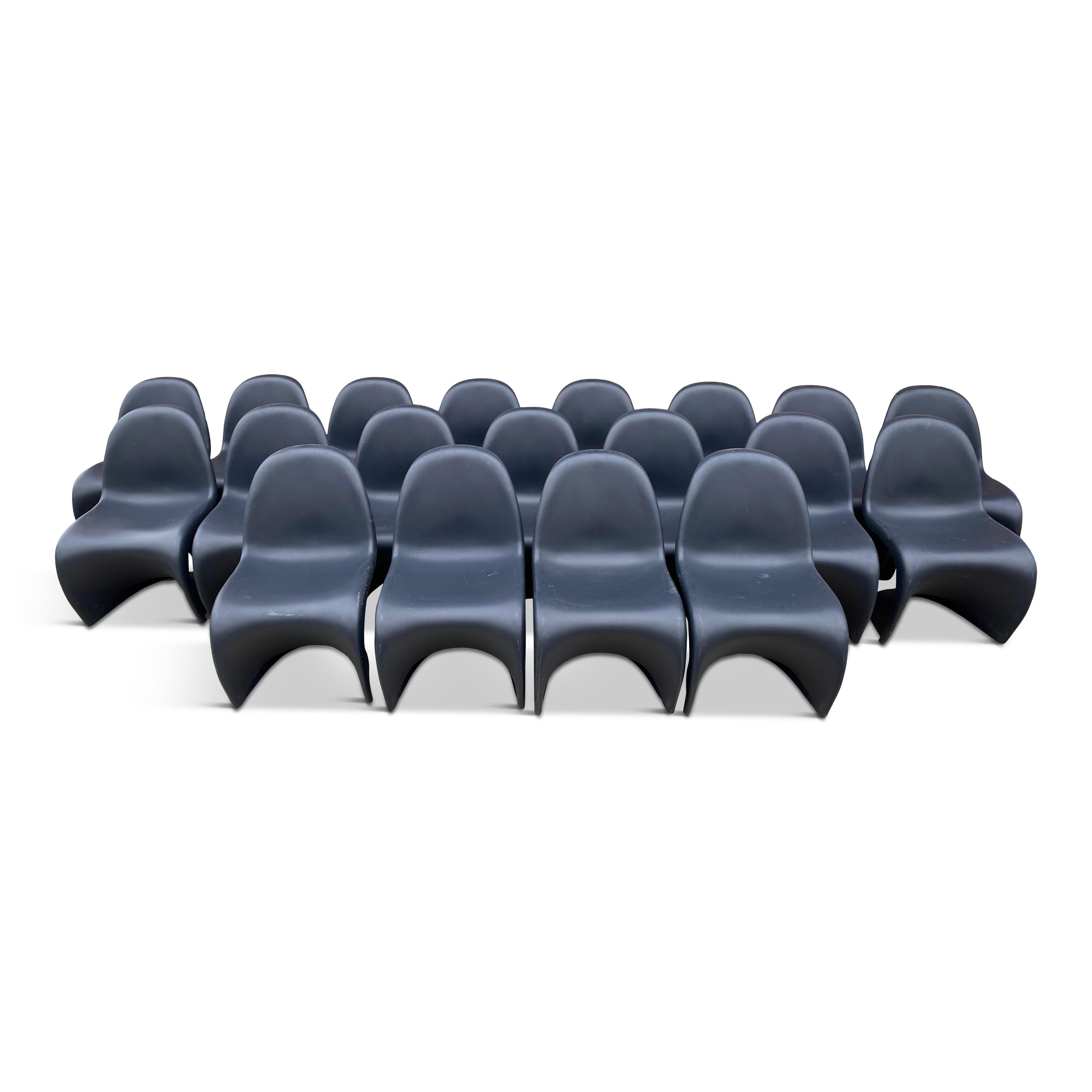 Scandinavian Modern Large Group of Verner Panton S Chairs for Vitra