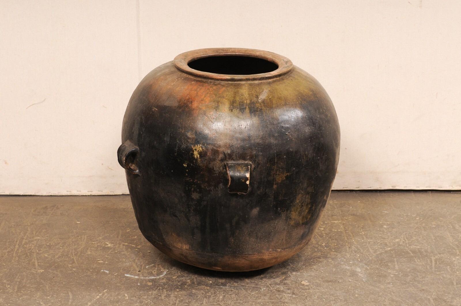 Olla grande guatemalteca de tamalero con asas Arcilla en venta