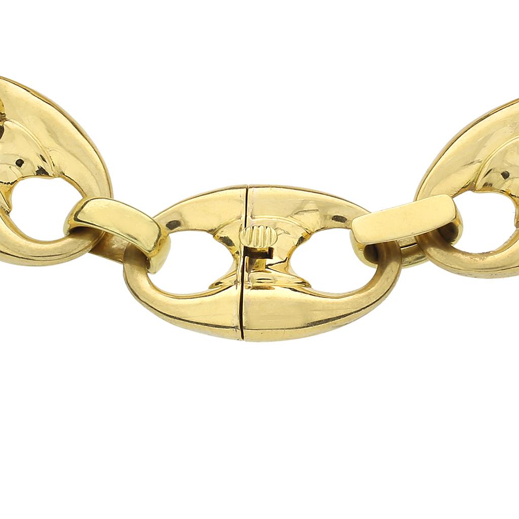 Großes Gliederarmband im Gucci-Stil aus 18 Karat für Damen oder Herren im Angebot