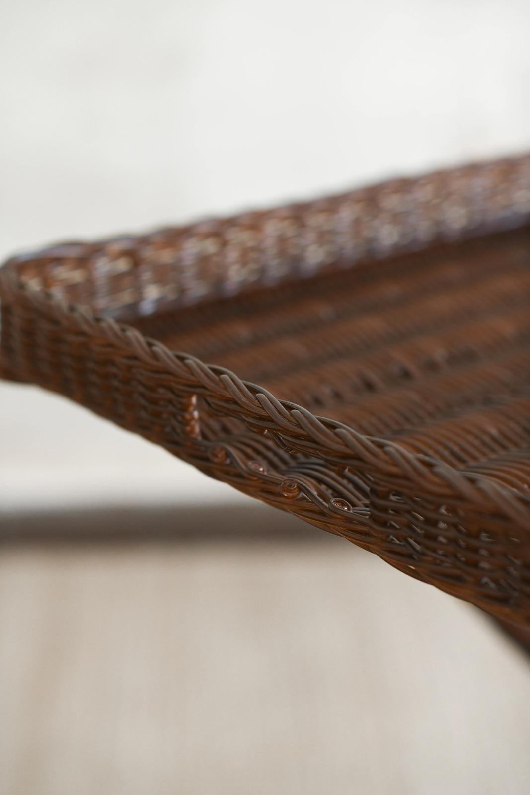 Gueridon grande in rattan color nocciola - Edizioni Molto in vendita 1