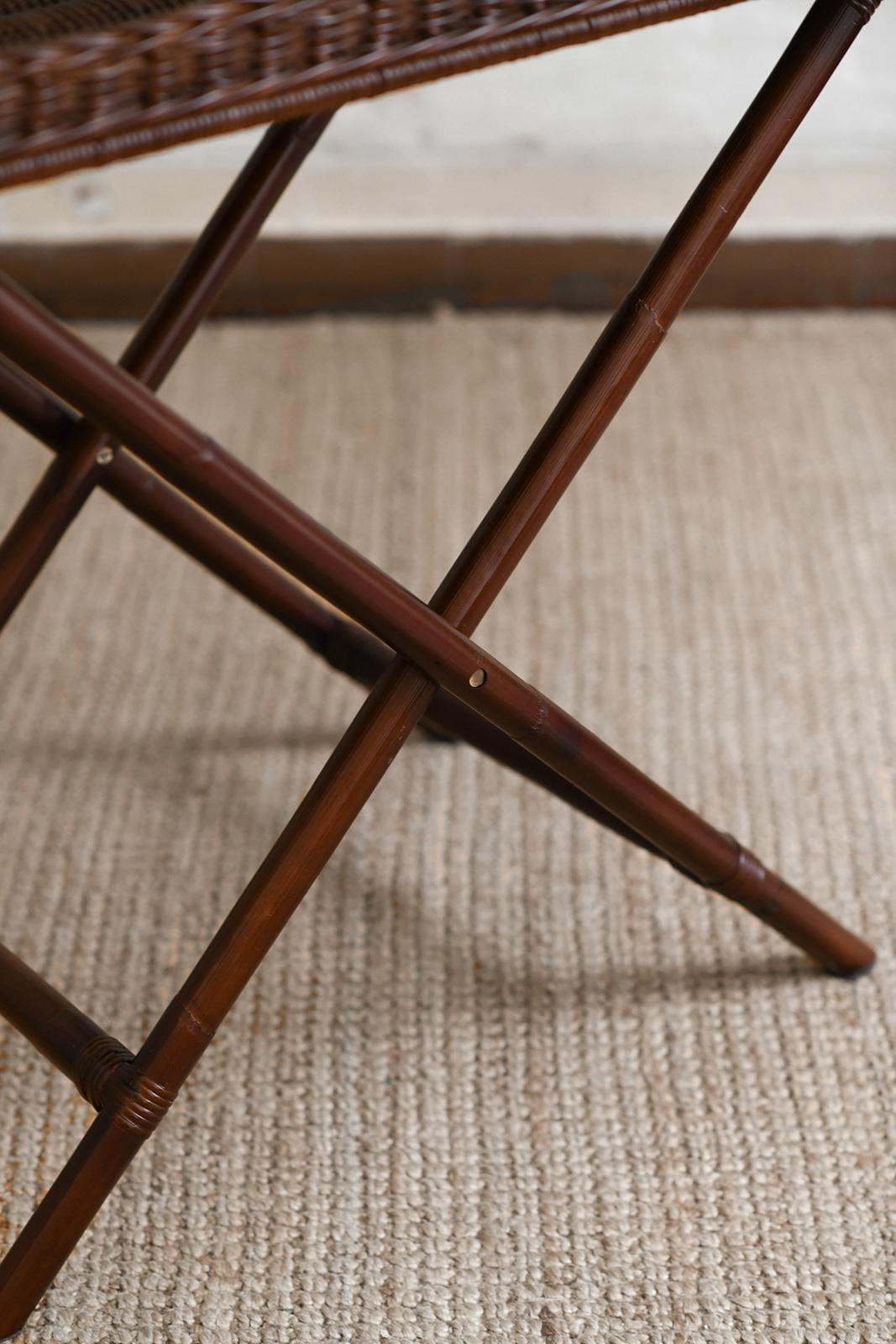 Gueridon grande in rattan color nocciola - Edizioni Molto in vendita 3