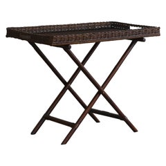 Large Gueridon in Hazel-Toned Rattan – Edizioni Molto
